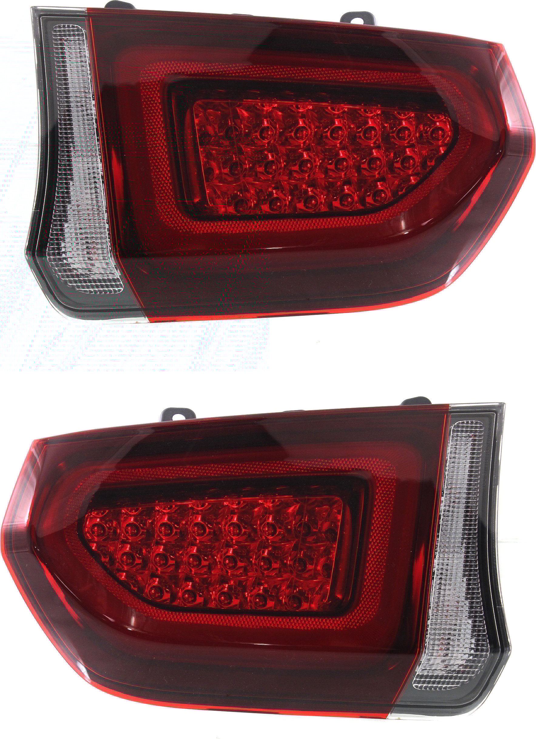 Tail Light Assembly Pair/Set for Chrysler 300, 2015-2022, Right (Passenger) and Left (Driver), LED, Black Interior, Replacement