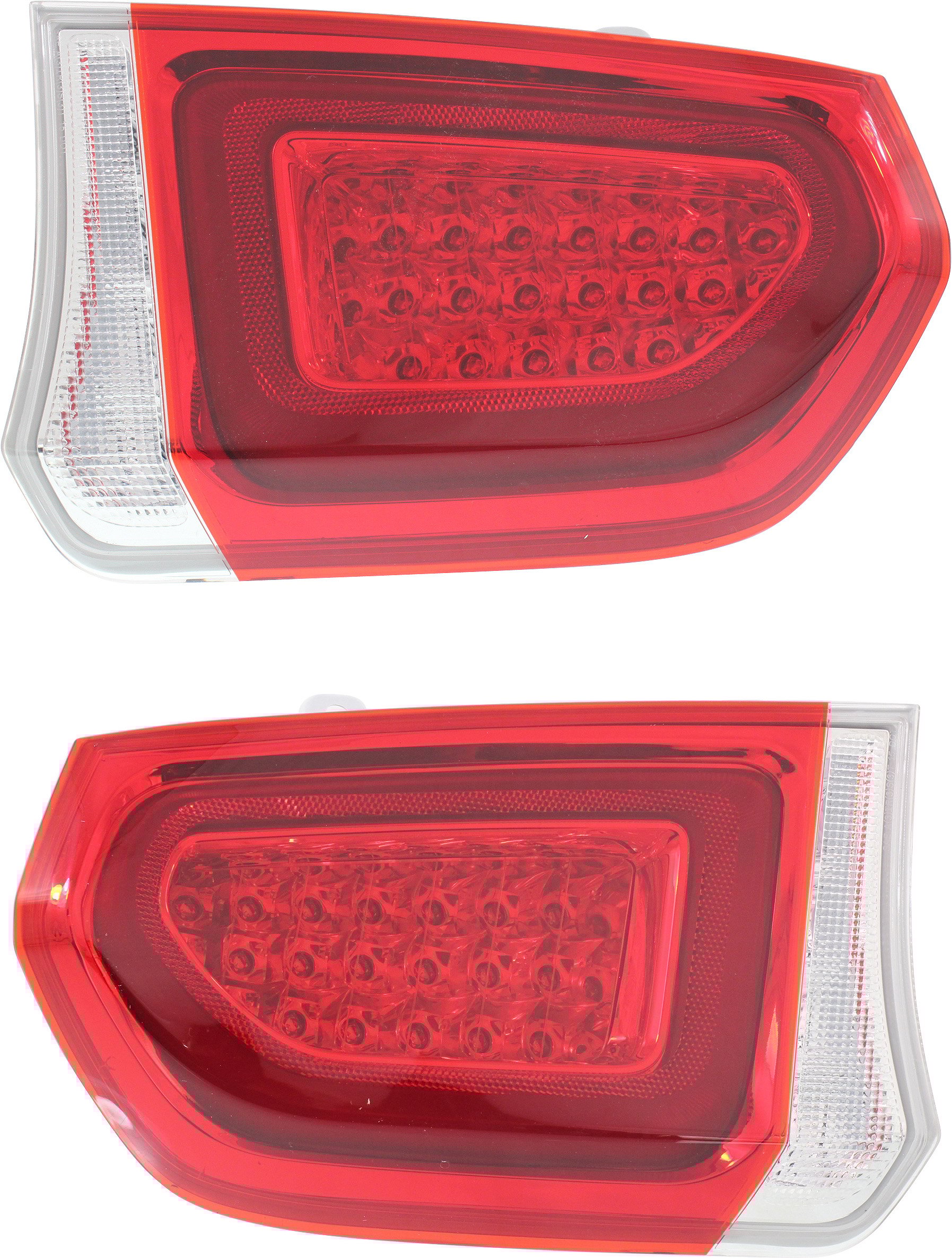 LED Tail Light Assembly Pair/Set for Chrysler 300 (2015-2022), Right (Passenger) and Left (Driver) with Chrome Interior, Replacement