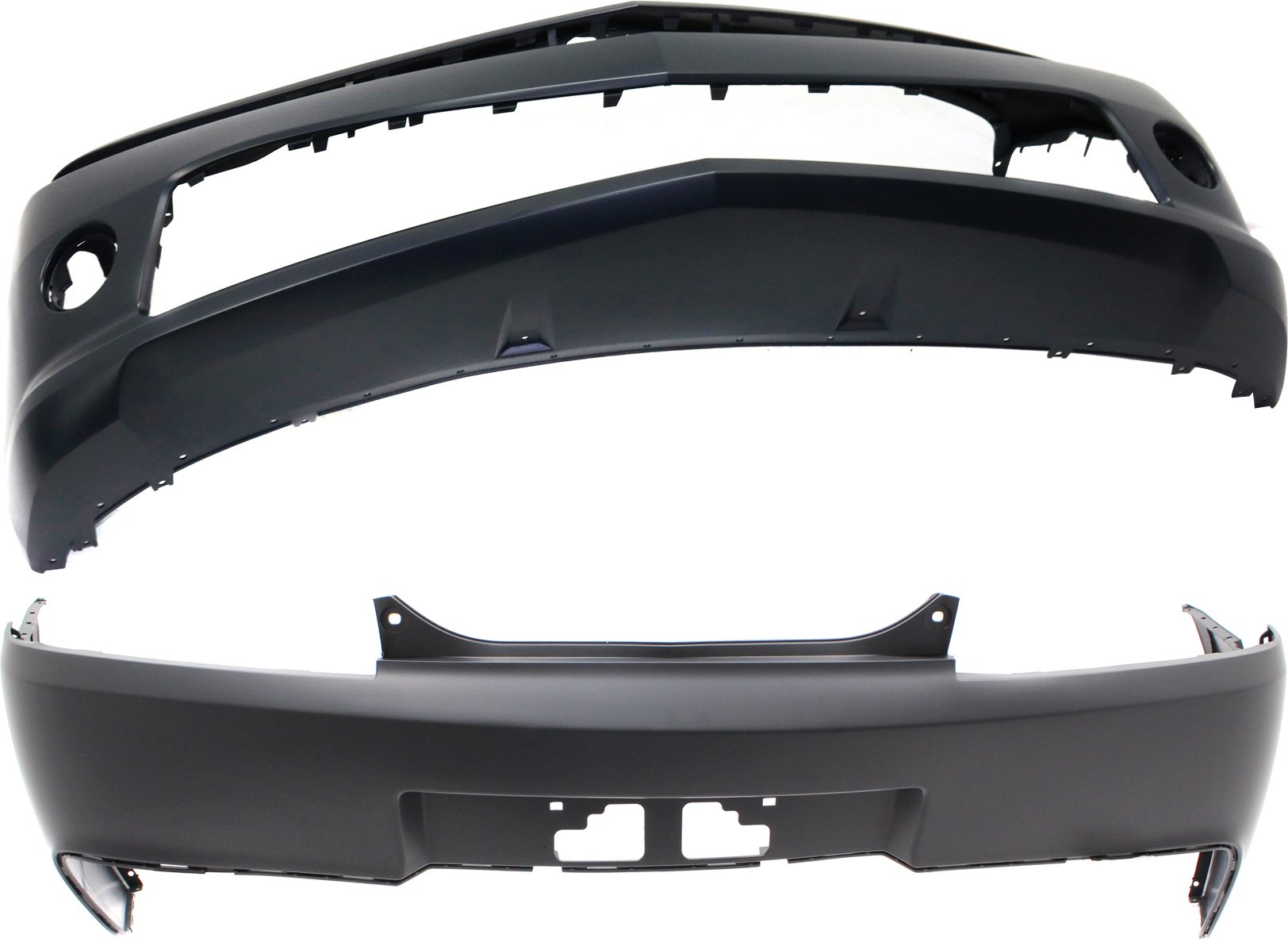 Front and Rear Bumper Cover Set for Chevrolet Camaro 2014-2015, Primed (Ready to Paint), LS/LT, Convertible/Coupe Models, Replacement