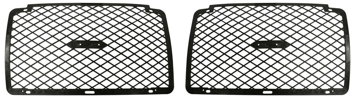 Front Bumper Grille Pair/Set for 2003-2005 Dodge Neon, Right (Passenger) and Left (Driver), Black - Replacement