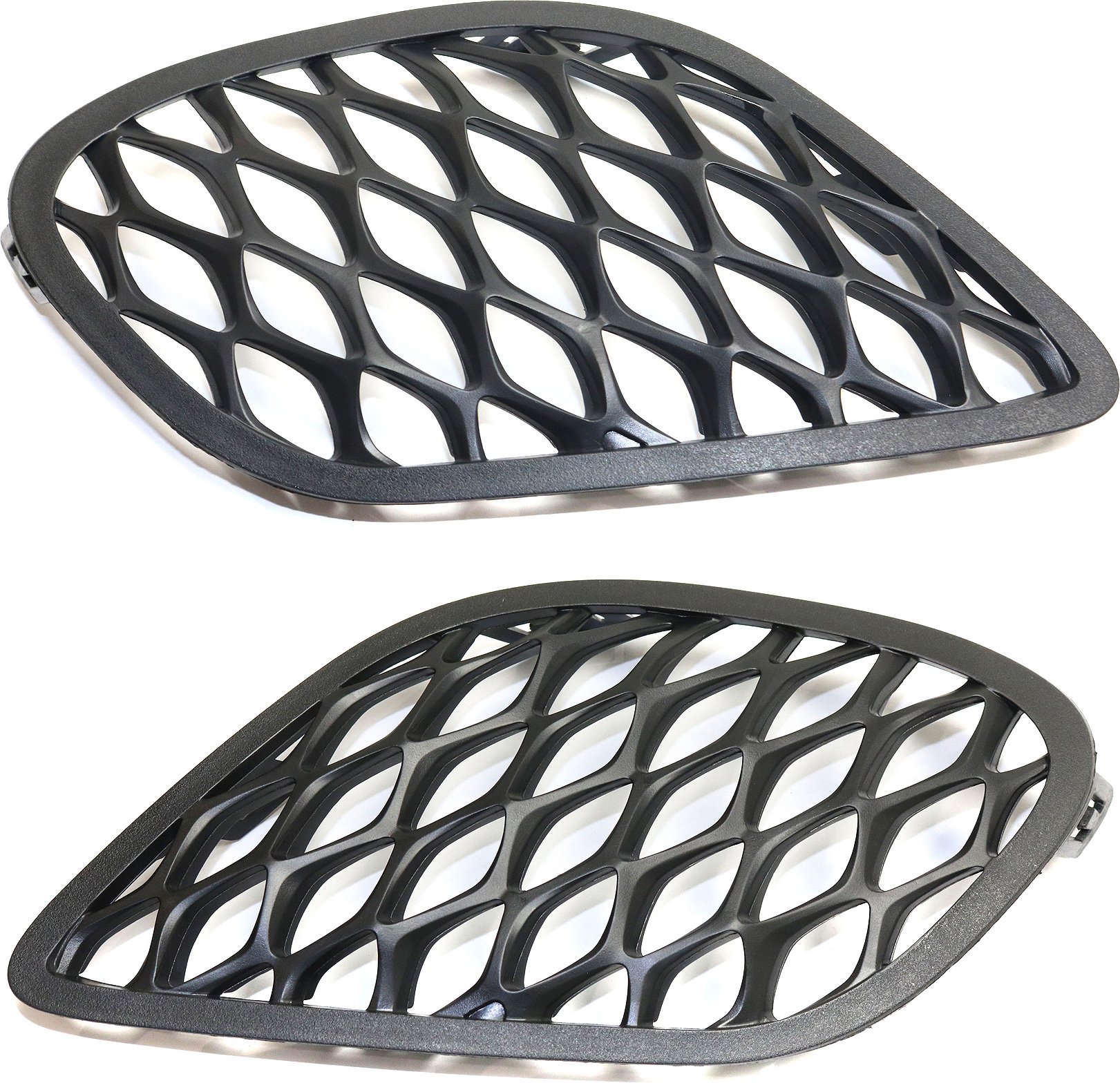 Front Fog Light Cover Pair/Set for Dodge Charger 2015-2023, Right (Passenger) and Left (Driver), Textured Black with Hood Scoop - Replacement Set