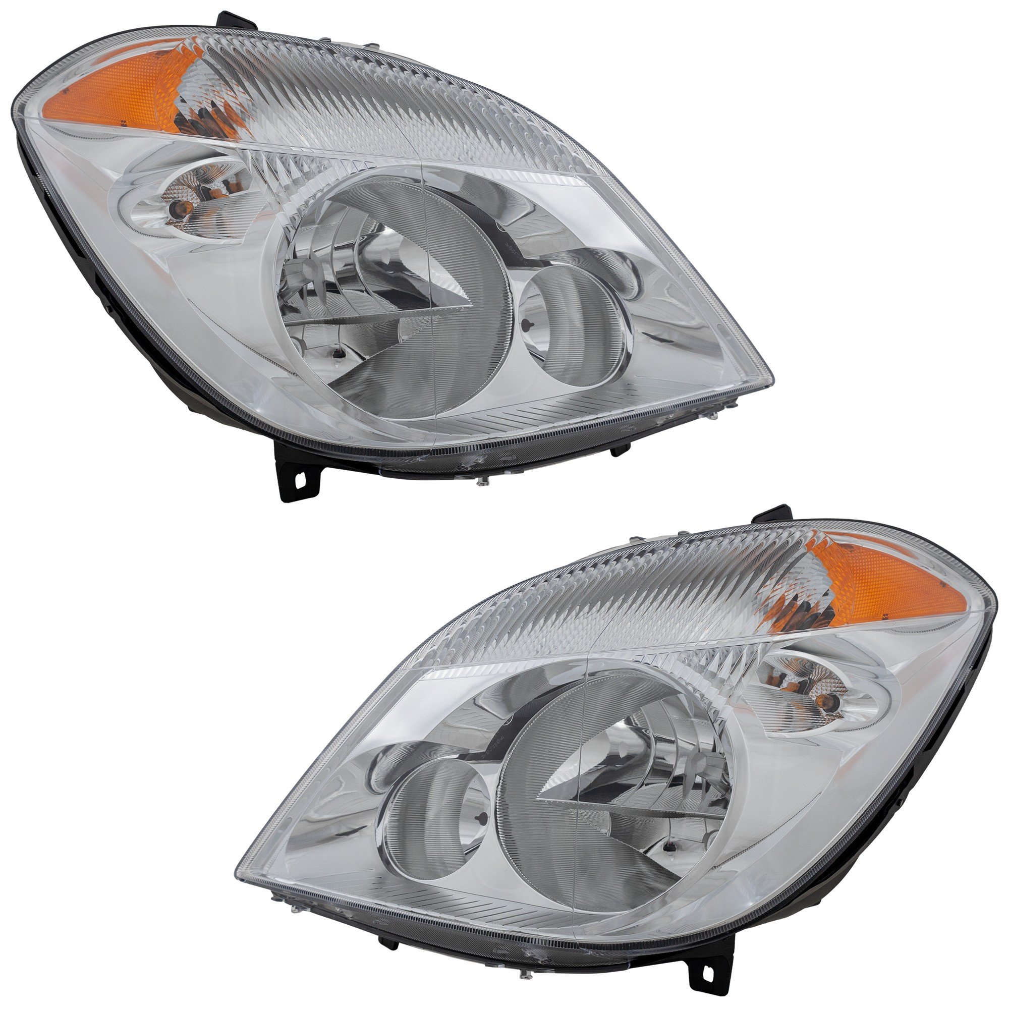 Headlight Assembly Pair/Set for Dodge/Freightliner/Mercedes Benz Sprinter Van 2007-2013, Halogen, Right (Passenger) and Left (Driver), Replacement