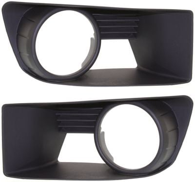 Front Fog Light Molding Pair/Set for Dodge Caliber 2007-2010, Right (Passenger) and Left (Driver), Paint to Match, Replacement
