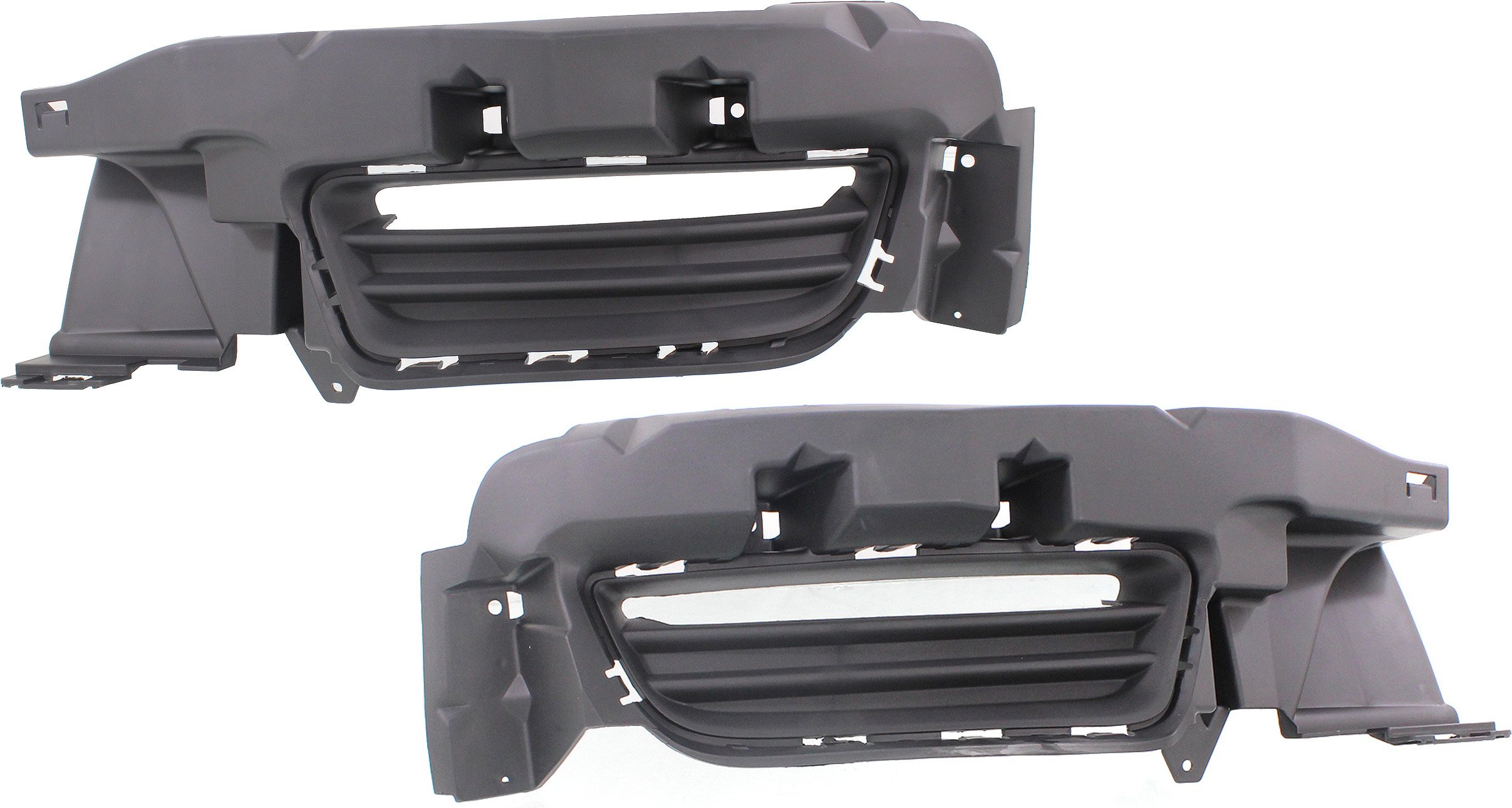 Front Fog Light Molding Pair/Set for Dodge Charger 2015-2023, Right (Passenger) and Left (Driver), Primed (Ready to Paint), without Hood Scoop, Replacement