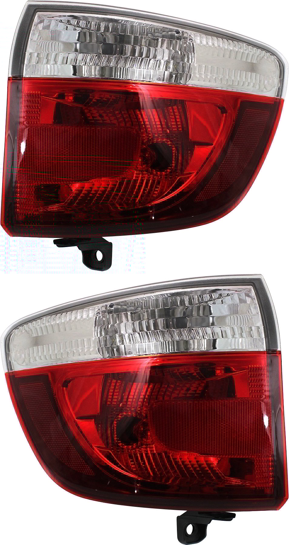 Tail Light Assembly Pair/Set for 2011-2013 Dodge Durango, Right (Passenger) and Left (Driver), Outer Replacement