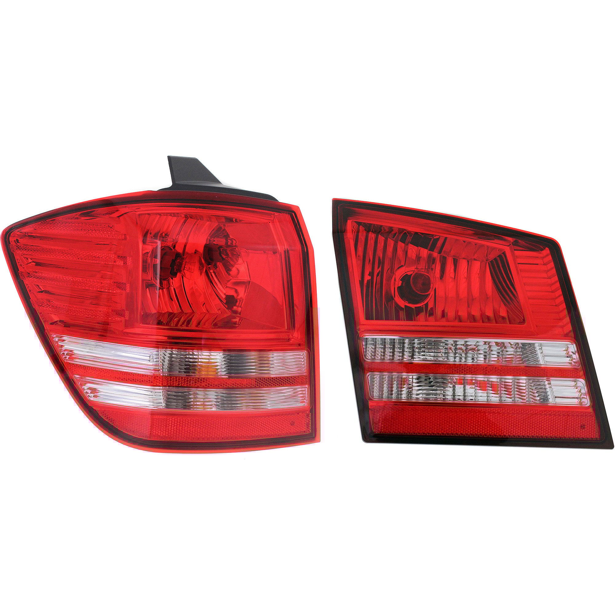 Tail Light Set for Dodge Journey 2009-2019, Left (Driver) Side, Inner and Outer, Halogen, Replacement