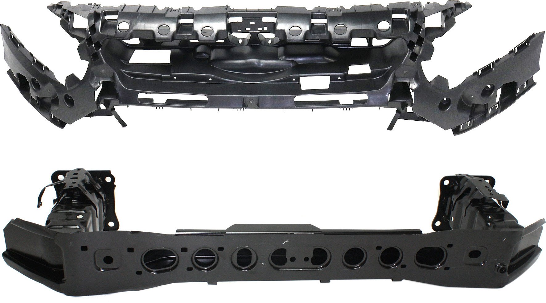 Front Bumper Reinforcement Set of 2 for Ford Transit Connect Van/Wagon 2014-2018, Includes Upper Reinforcement, Replacement Set