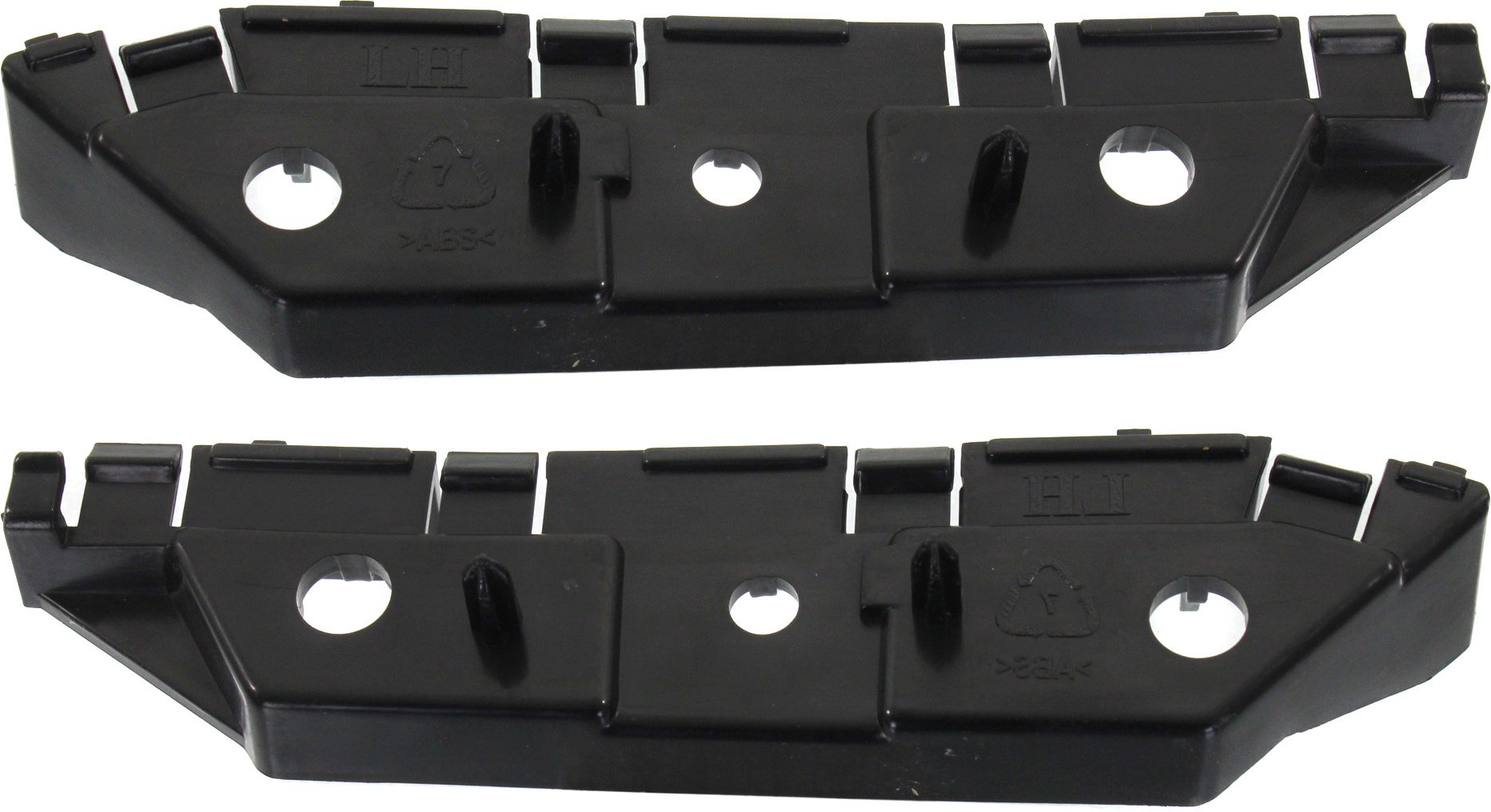 Front Bumper Bracket Pair/Set for Ford Fusion 2013-2016, Right (Passenger) and Left (Driver) Side Pad, Plastic Replacement