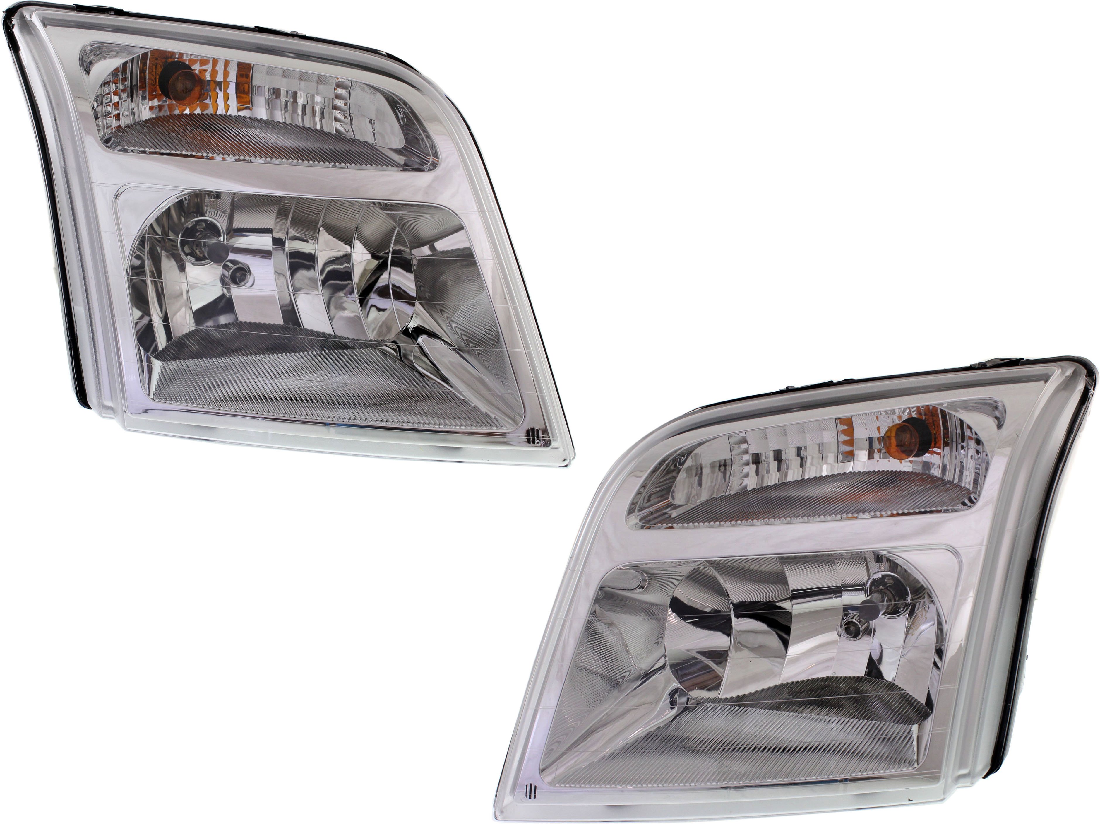Headlight Assembly for 2010-2013 Ford Transit Connect, Right (Passenger) and Left (Driver), Halogen, Replacement Pair/Set