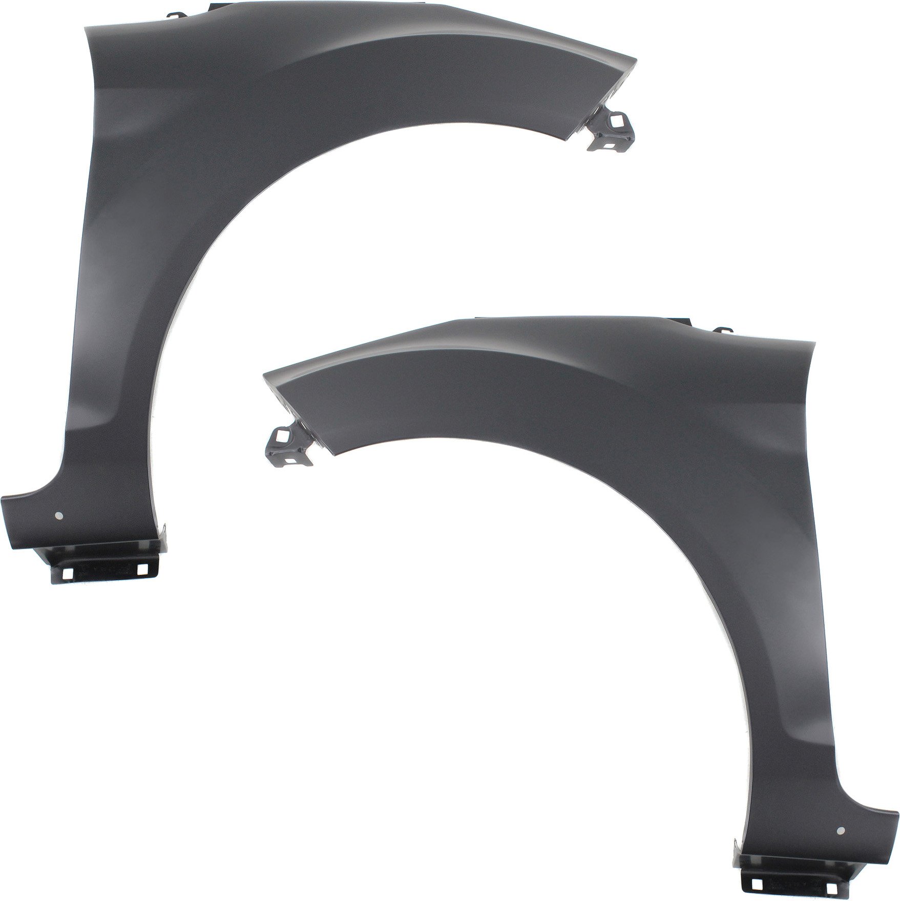 Front Fender Pair/Set for Ford Fiesta 2014-2019, Right (Passenger) and Left (Driver), Primed (Ready to Paint), Hatchback with Rocker Moldings, Replacement