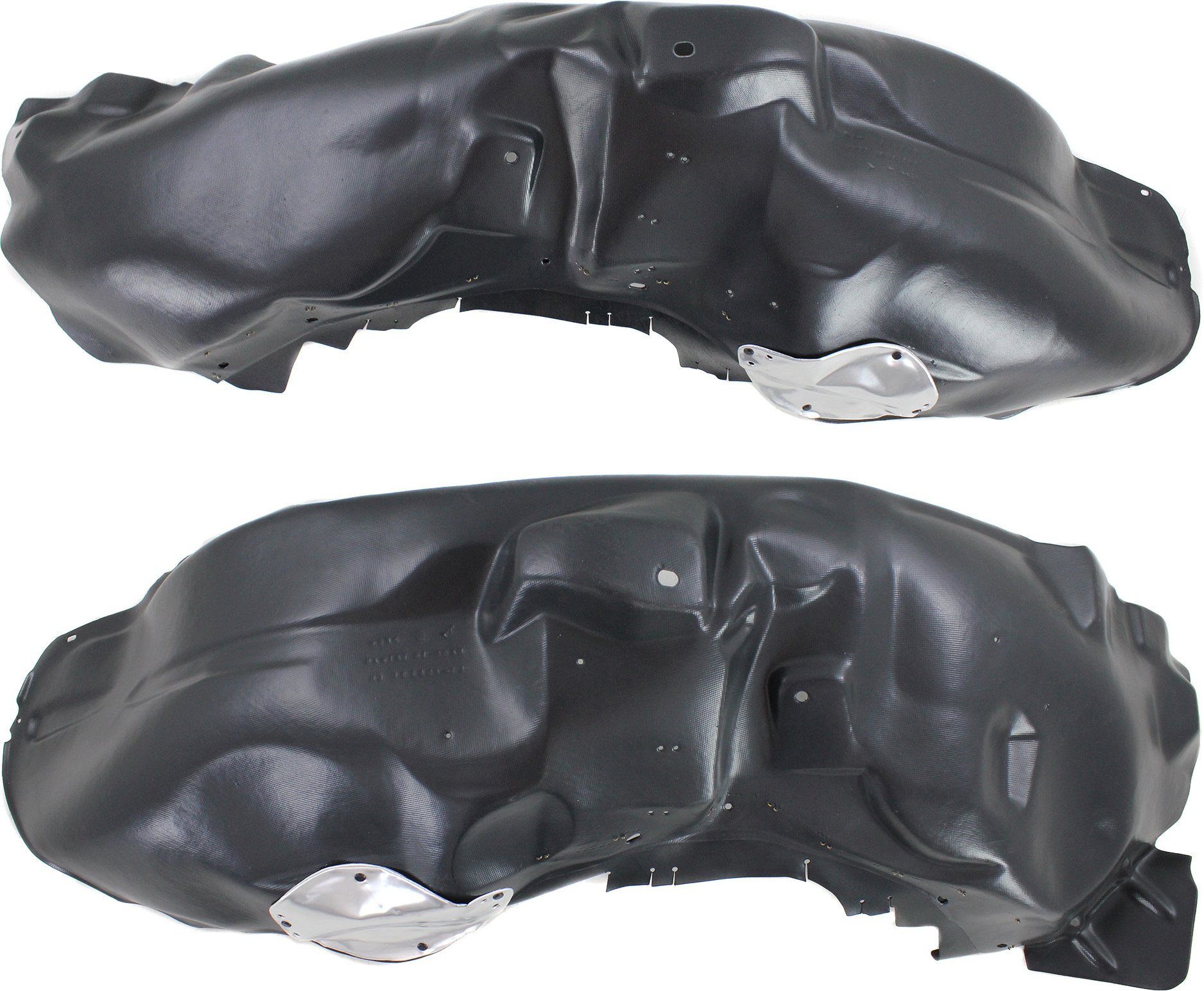 Front Fender Liner Pair/Set for Ford F-150 2011-2014, Right (Passenger) and Left (Driver), 3.5 Turbo Engine, w/ Rubber and Aluminum Pad, From January 3, 2011 Replacement
