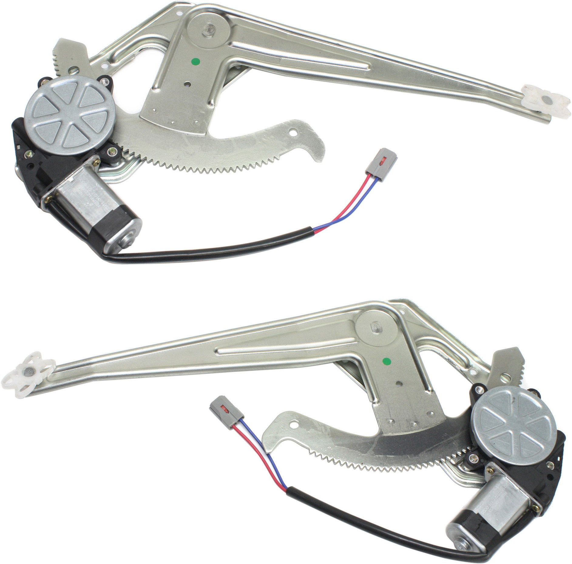 Front Window Regulator Pair/Set for Ford Mazda Pickup 1993-2010, Ranger 1993-2011, Right (Passenger) and Left (Driver), Power, with Motor, Replacement