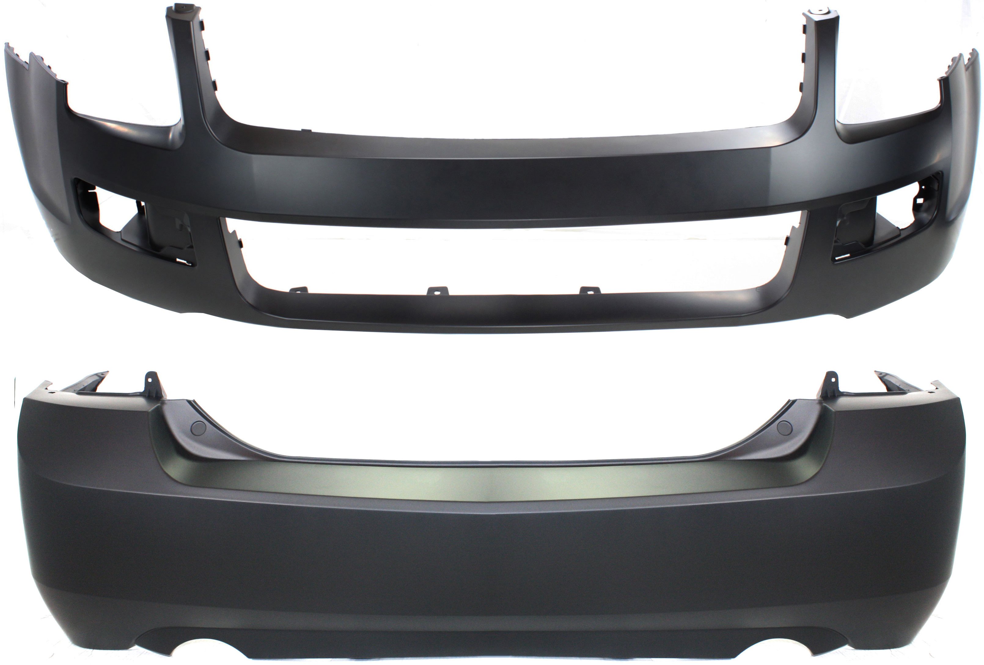 Front and Rear Bumper Cover Set for 2006-2009 Ford Fusion, 3.0L Engine, Primed (Ready to Paint) Replacement