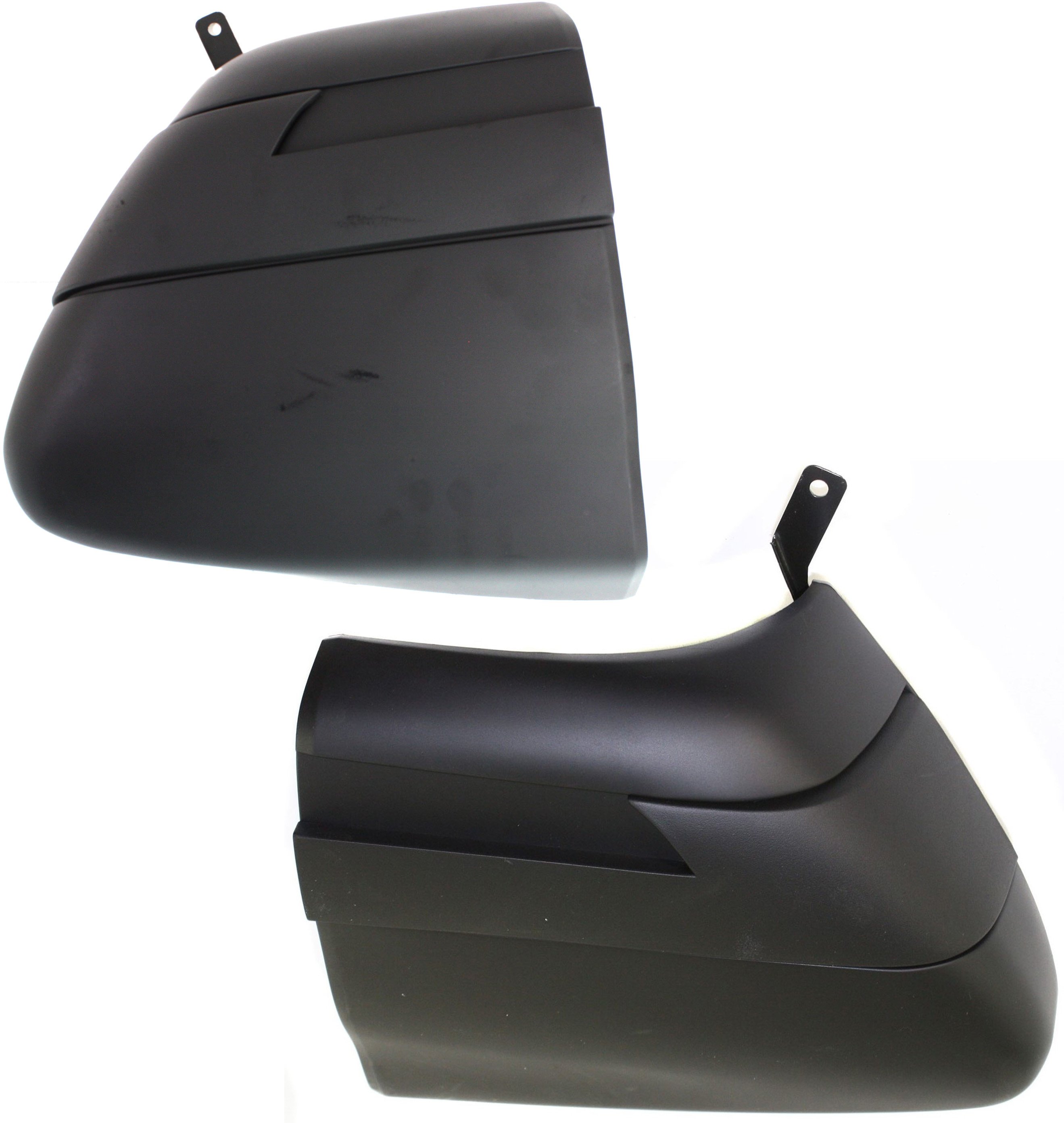 Rear Bumper End Extension Bar Pair/Set for 1994-1997 Chevrolet Sonoma, Right (Passenger) and Left (Driver), Fleetside, Primed (Ready to Paint), with Side Moldings, Replacement