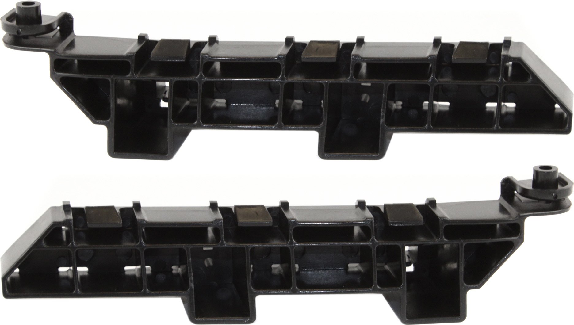 Pair/Set - Front Bumper Bracket for Honda Fit 2007-2008, Right (Passenger) and Left (Driver) Side Spacer Set, Under the Fender, Plastic Replacement