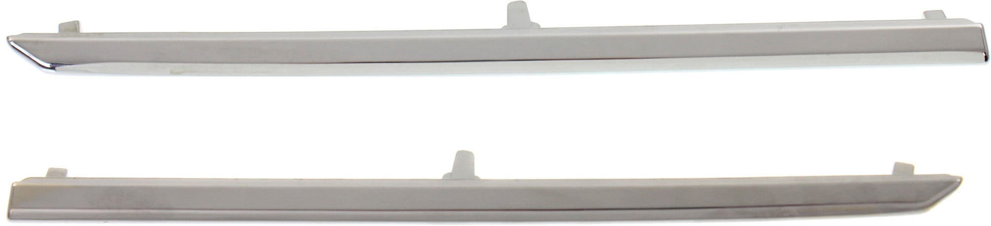 Lower Grille Molding Pair/Set for Honda Accord 2013-2015, Right (Passenger) and Left (Driver), Chrome, compatible with 4/6 Cyl, Sedan, USA Built, Excluding Hybrid Model, Replacement