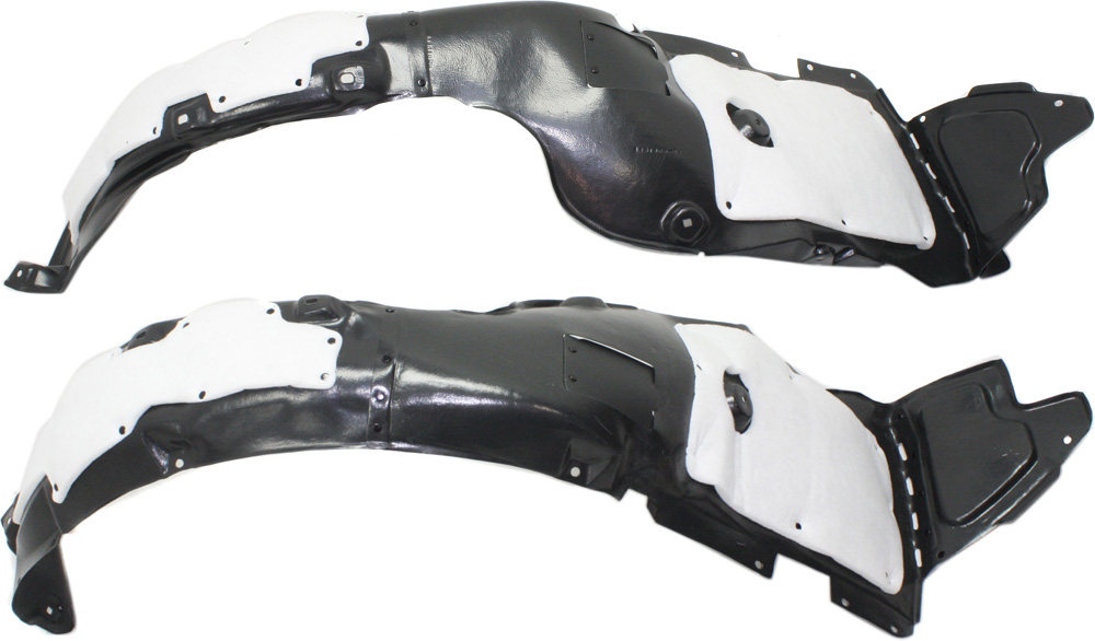 Front Fender Liner Pair/Set for 2014 Hyundai Sonata, Right (Passenger) and Left (Driver) Sides, Excluding Hybrid Model, Replacement