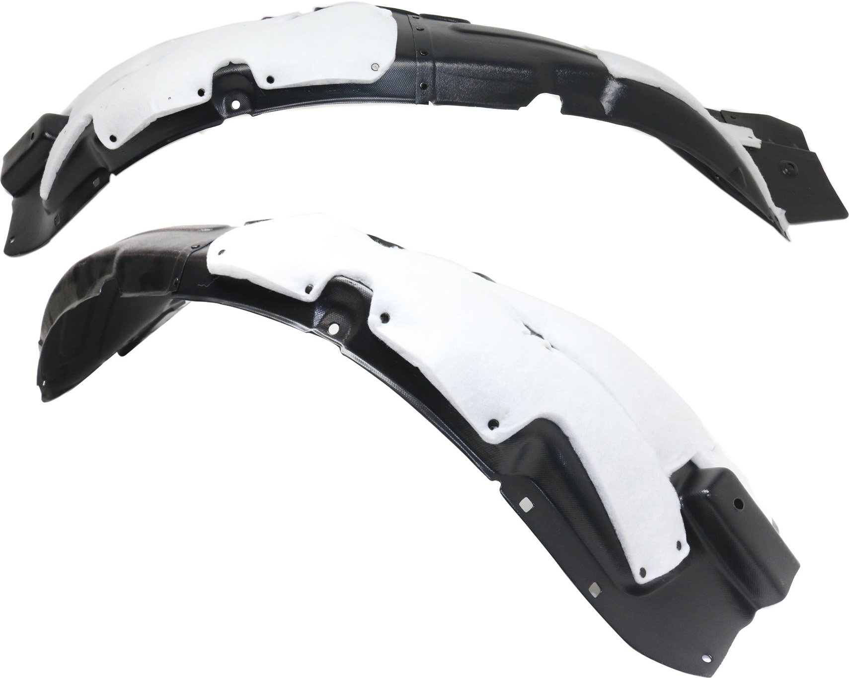 Front Fender Liner Assembly with Insulation Foam for 2014-2015 Tucson, Right (Passenger) and Left (Driver), Pair/Set of 2, Hyundai Replacement