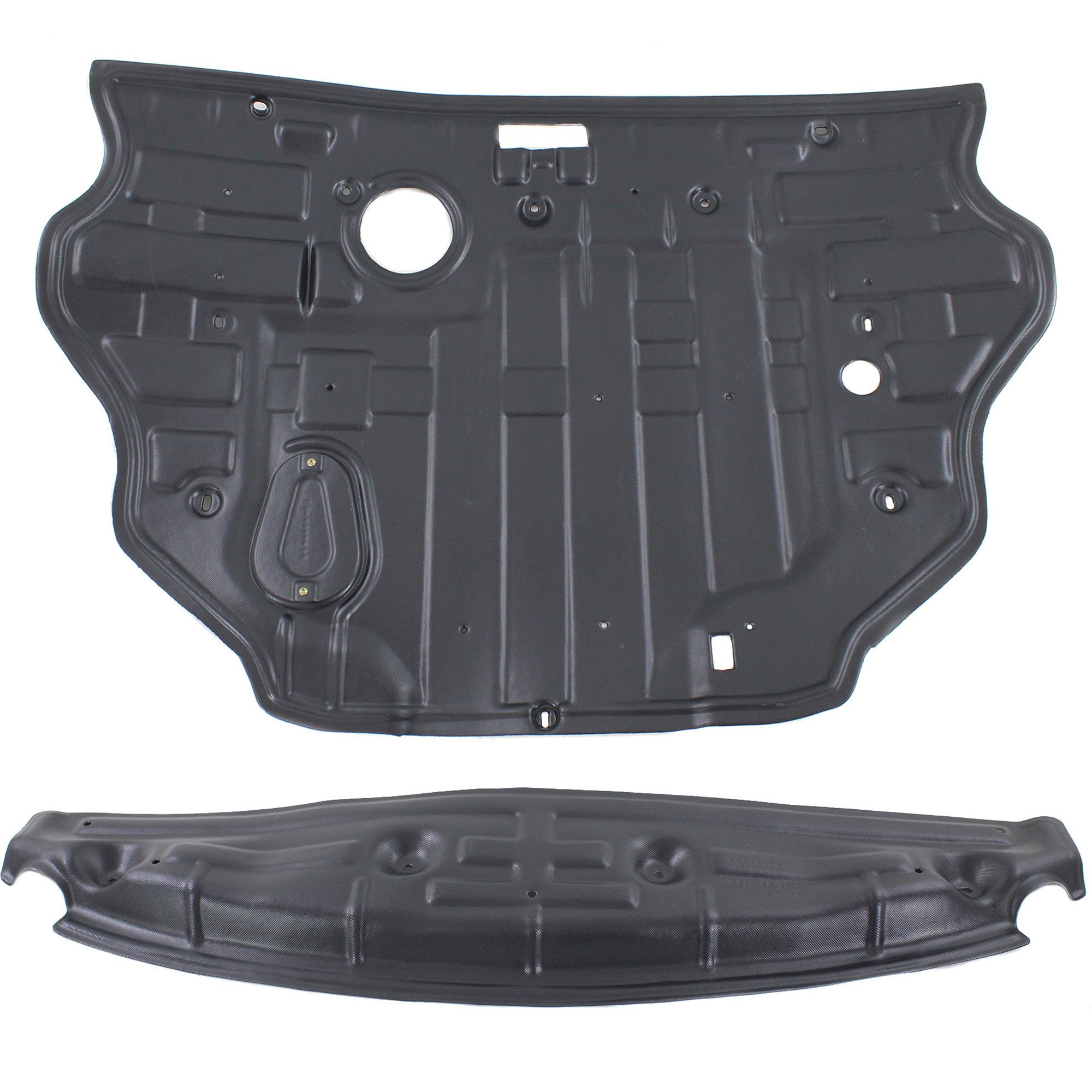 Engine Splash Shield Set for 2011-2014 Hyundai Sonata, Front and Rear Under Cover, Excluding SE/Hybrid Models, 2.4L Engine, without Sport Suspension Replacement