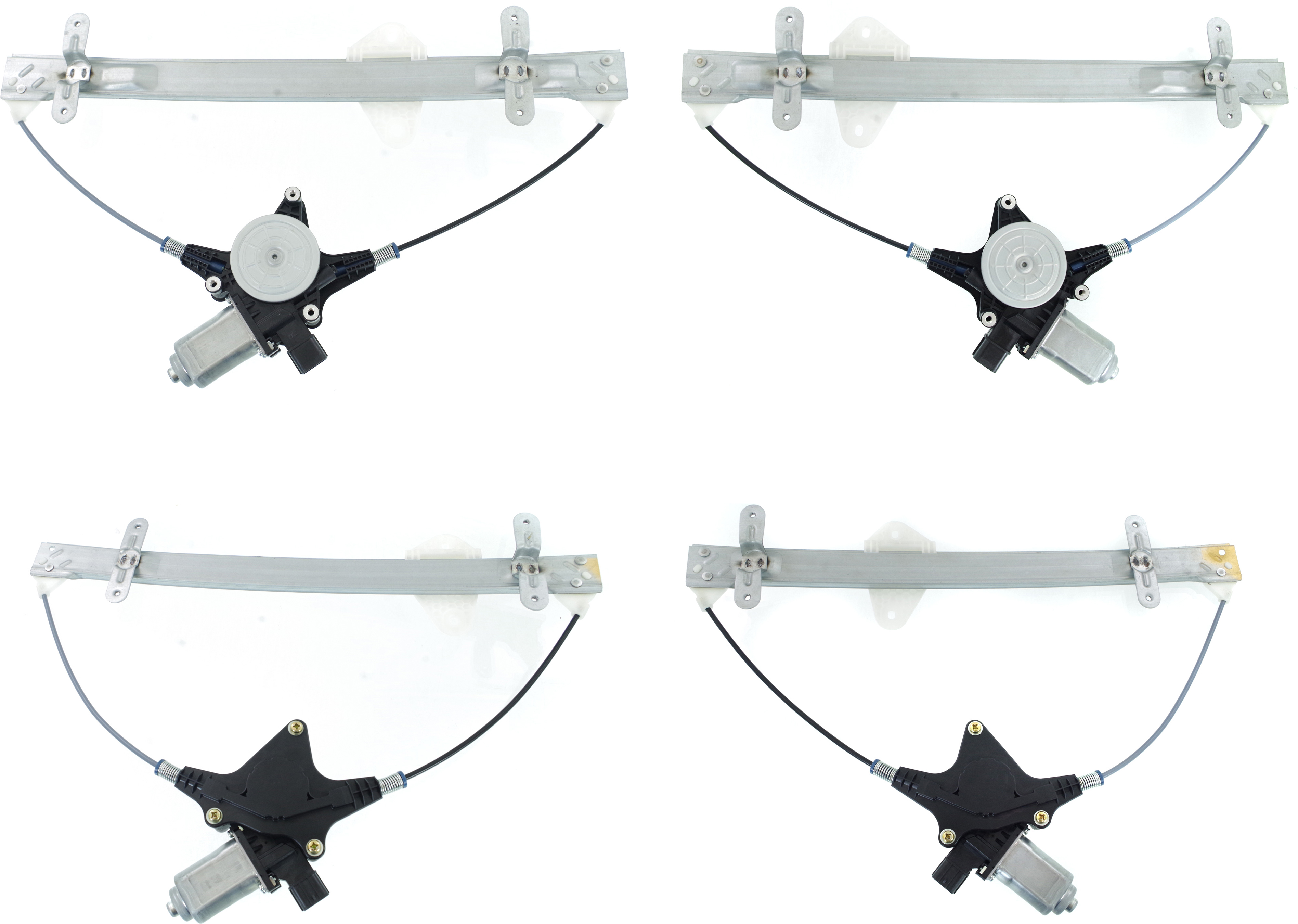 Power Window Regulator with Motor for Honda Ridgeline 2006-2014, Front and Rear, Right (Passenger) and Left (Driver), Pair/Set of 4, Replacement