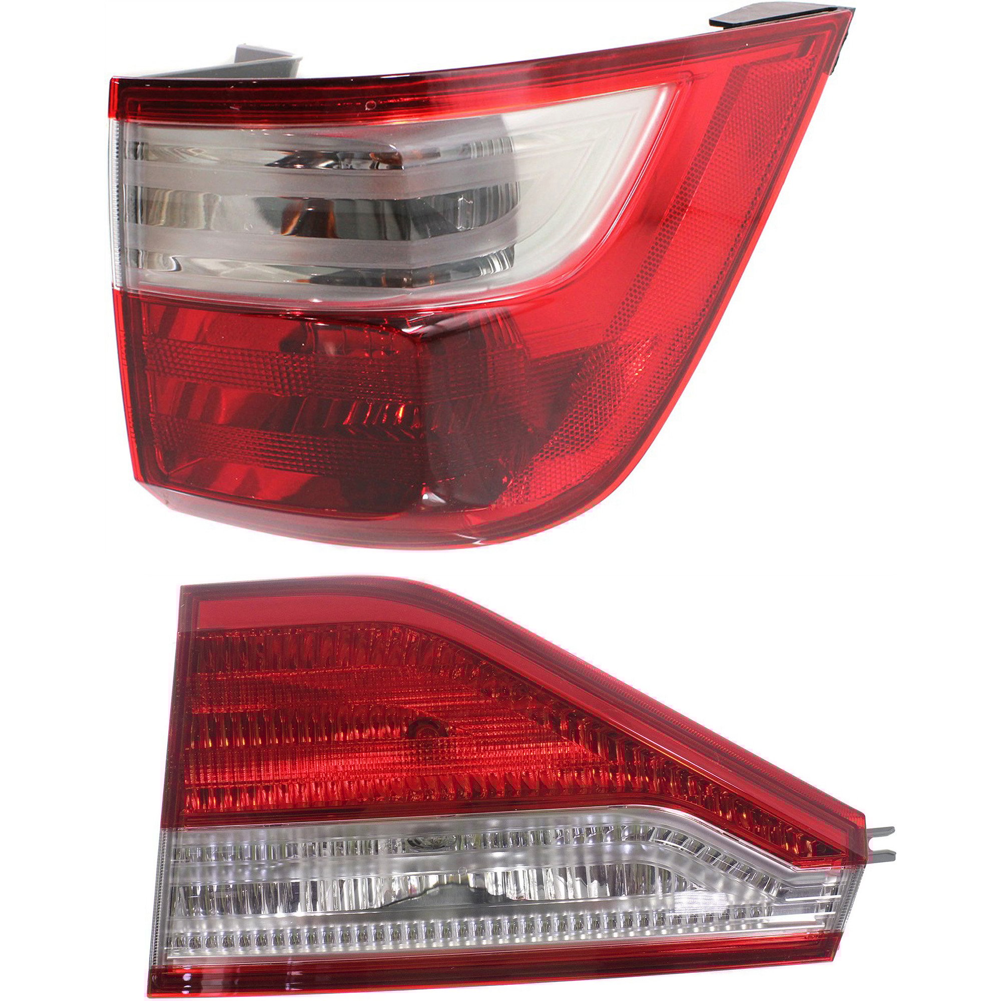 Tail Light Assembly Set for 2011-2013 Honda Odyssey, Right (Passenger), Inner and Outer, Halogen, Replacement