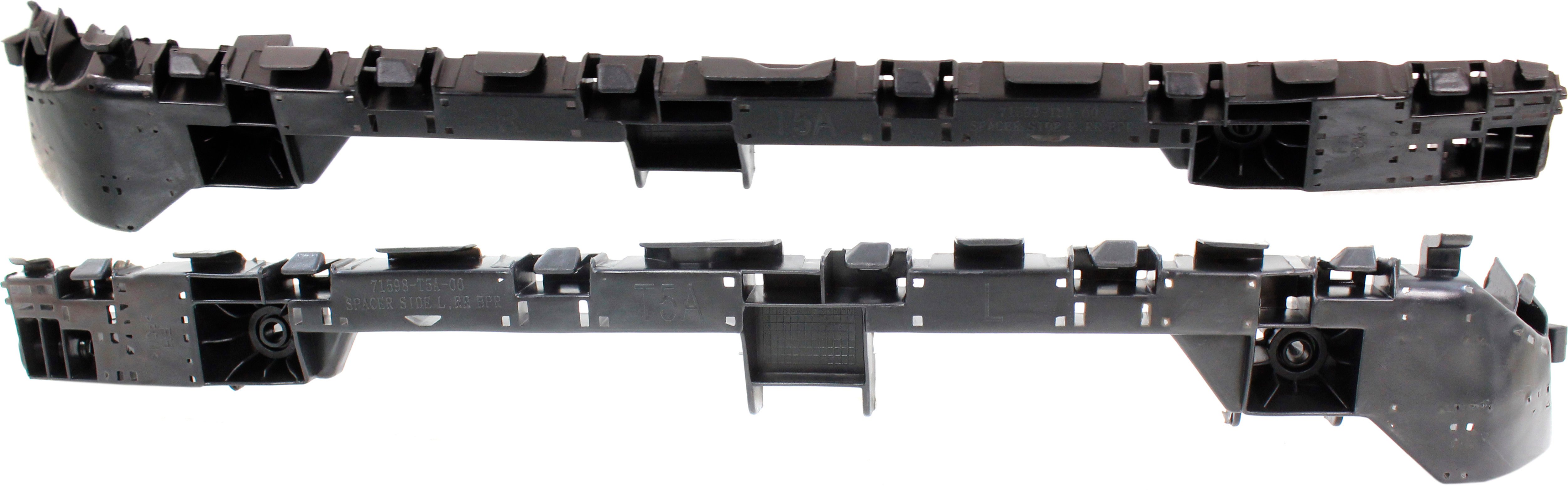 Rear Bumper Bracket Pair/Set for 2015-2017 Honda Fit, Includes Right (Passenger) and Left (Driver) Side Spacers, Made of Durable Plastic, Replacement