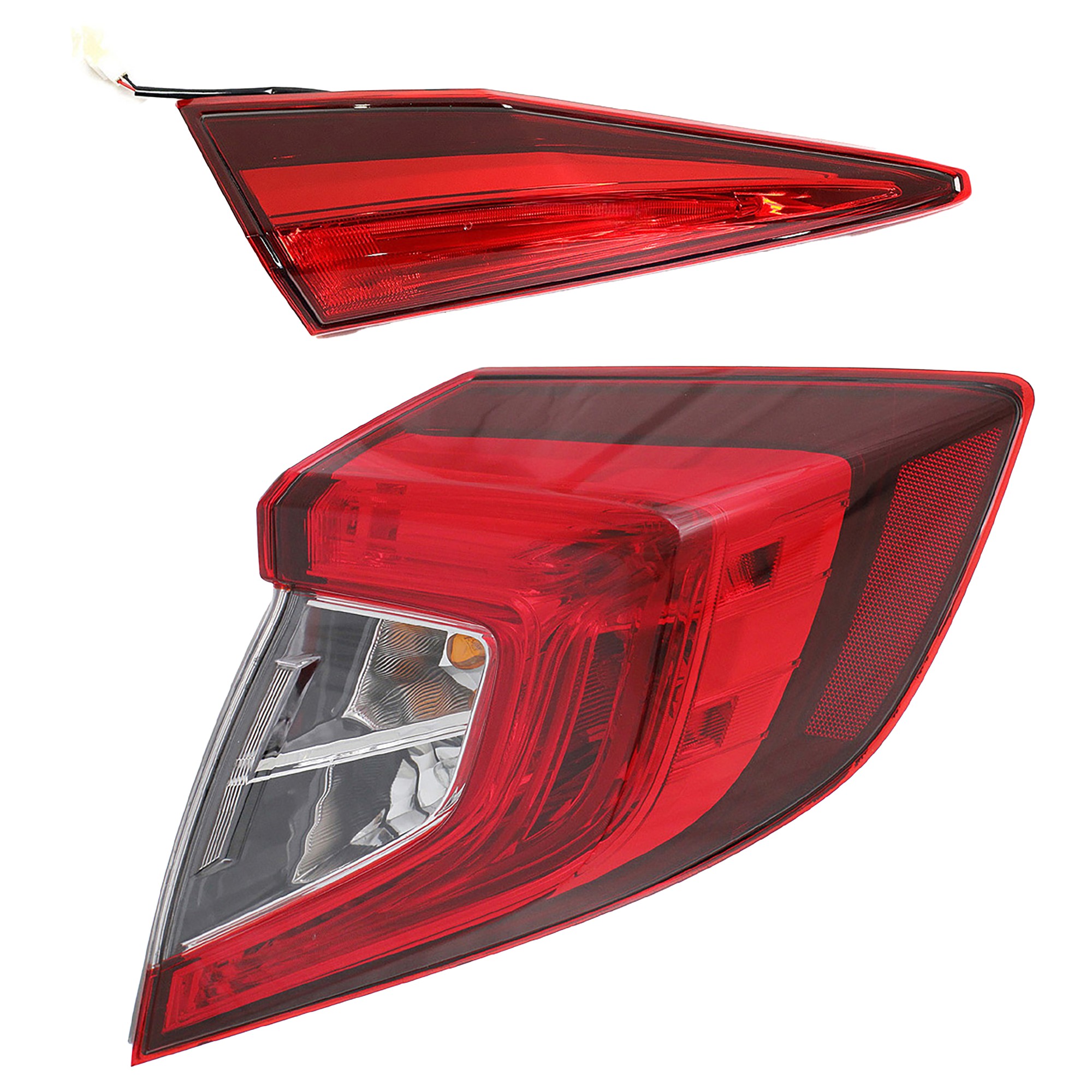 Tail Light Assembly Set for Honda Civic Sedan 2016-2021, Inner and Outer, Left (Driver) Side Replacement
