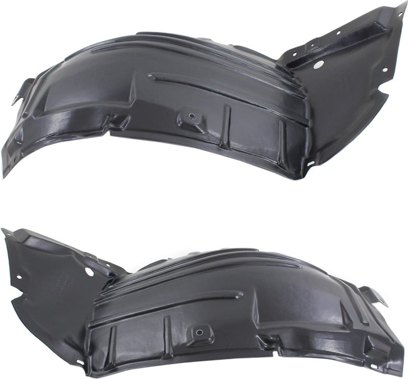 Front Fender Liner Pair/Set for Infiniti M35/M45 2008-2010, Right (Passenger) and Left (Driver) Sections, Sport Package Included, Replacement