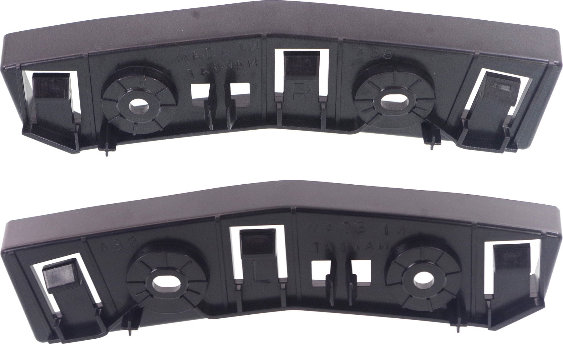 Front Bumper Bracket Pair/Set for Jeep Cherokee 2014-2018, Upper, Plastic, Right (Passenger) and Left (Driver) Replacement