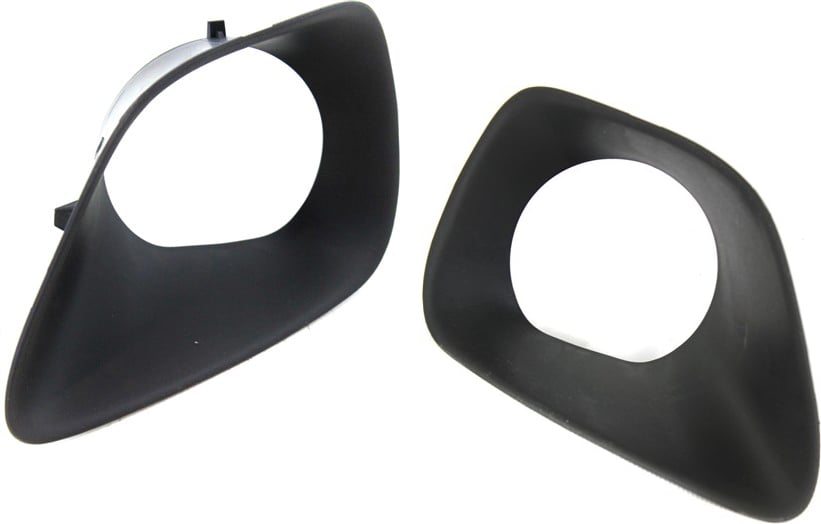 Front Fog Light Molding Pair/Set for 2011-2013 Jeep Grand Cherokee Right (Passenger) and Left (Driver), Primed (Ready to Paint), Without Chrome Trim, Excluding SRT/SRT8 Models Replacement