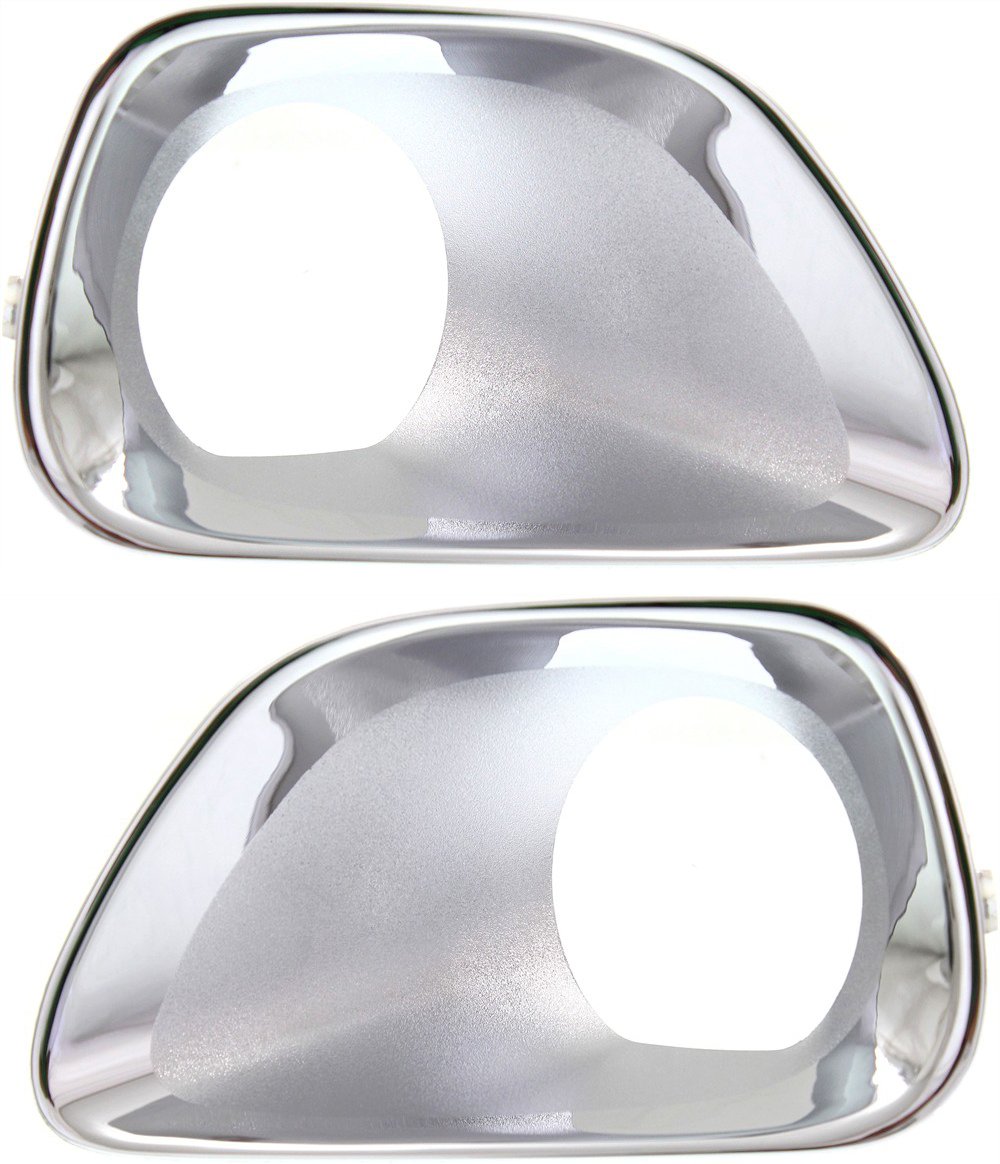Front Fog Light Molding for 2011-2013 Jeep Grand Cherokee, Right (Passenger) and Left (Driver), Chrome, Exc. SRT/SRT-8 Models - Replacement Pair/Set