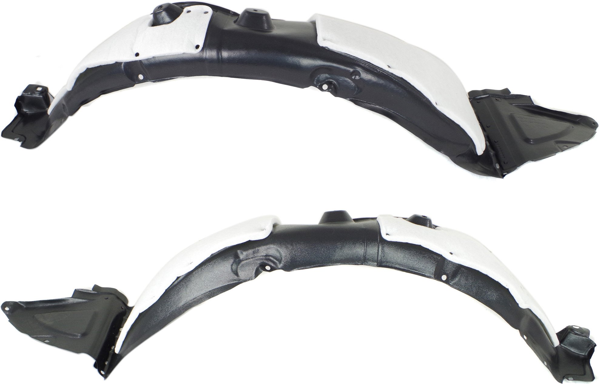 Front Fender Liner Pair/Set for 2012-2013 OPTIMA EX/LX Models, Right (Passenger) and Left (Driver), Vacuum Form, USA Built Vehicle, Excludes Hybrid Models - Replacement