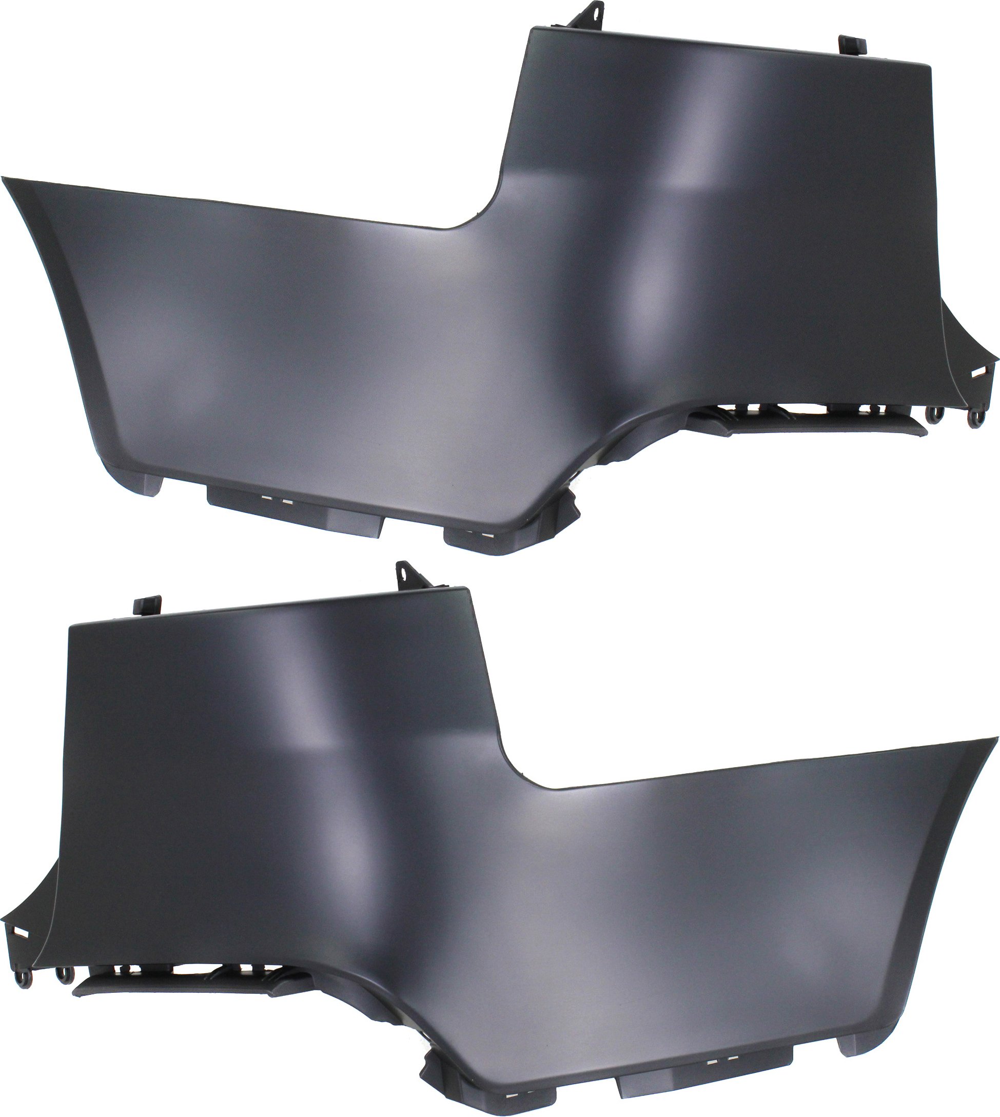 Rear Bumper End Extension Cover Pair/Set for 2011-2013 KIA Sorento, Right (Passenger) and Left (Driver), Primed (Ready to Paint), Without Sport Package, Replacement