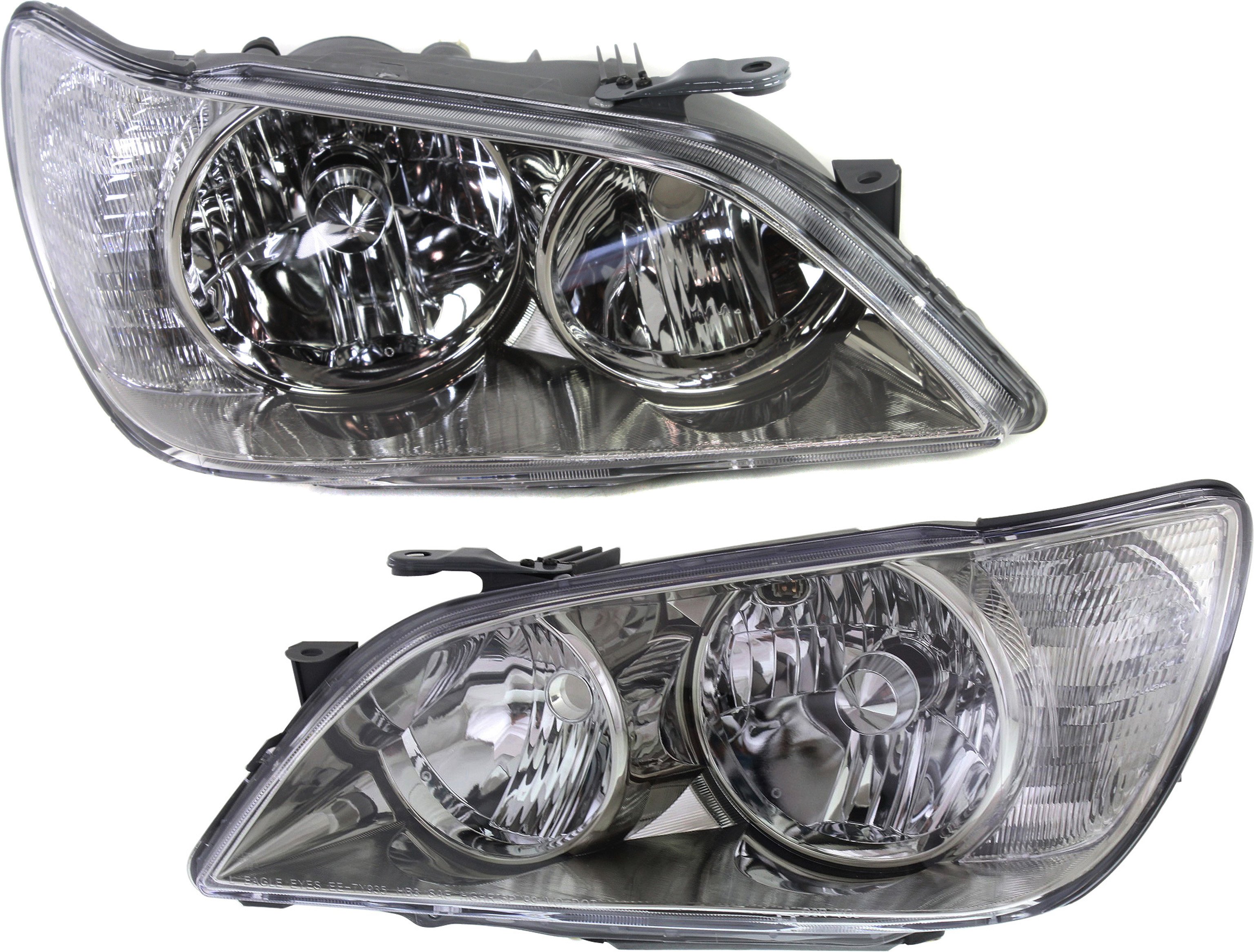 Headlight Lens and Housing Pair/Set for Lexus IS300 2001-2005, Right (Passenger) and Left (Driver), Xenon, without HID Pair/Set Replacement