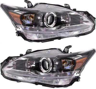 Headlight Assembly for Lexus CT200H 2011-2017, Right (Passenger) and Left (Driver), Halogen, Replacement Pair/Set