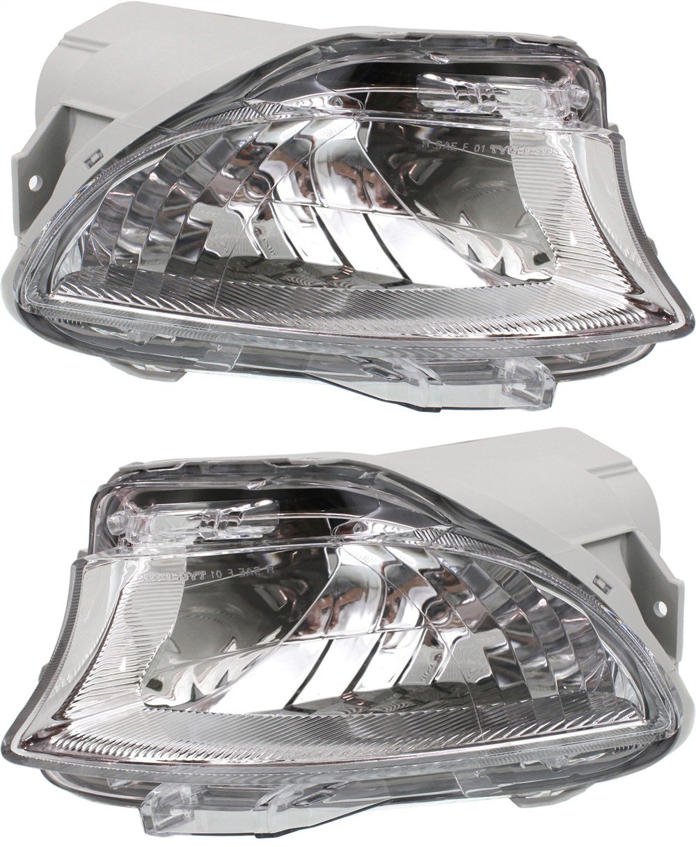Front Fog Light Pair/Set for Lexus LS460 2007-2009 / LS600H 2008-2009, Right (Passenger) and Left (Driver), Lens and Housing, Halogen, Replacement