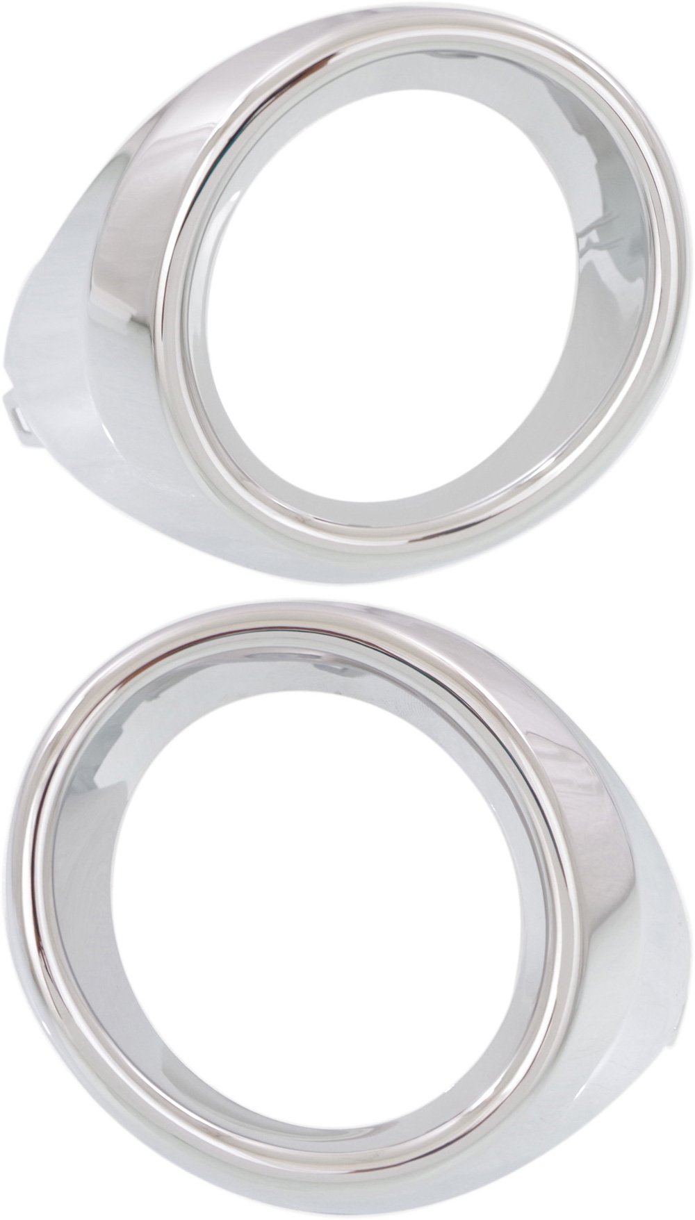 Front Fog Light Molding Pair/Set for Lexus ES300H/ES350 2013-2015, Right (Passenger) and Left (Driver), Silver/Chrome, Replacement
