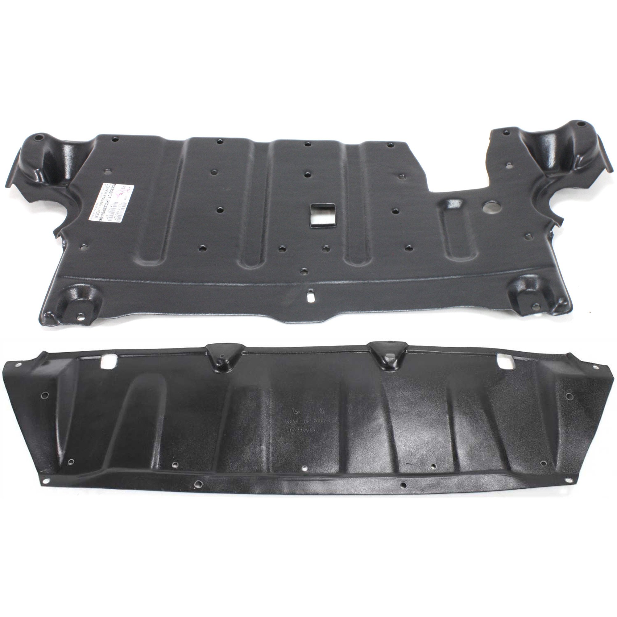 Engine Splash Shield Under Cover for Lexus RX330 (2004-2006) and Lexus RX350 (2007-2009), Front and Rear Set of 2, Replacement