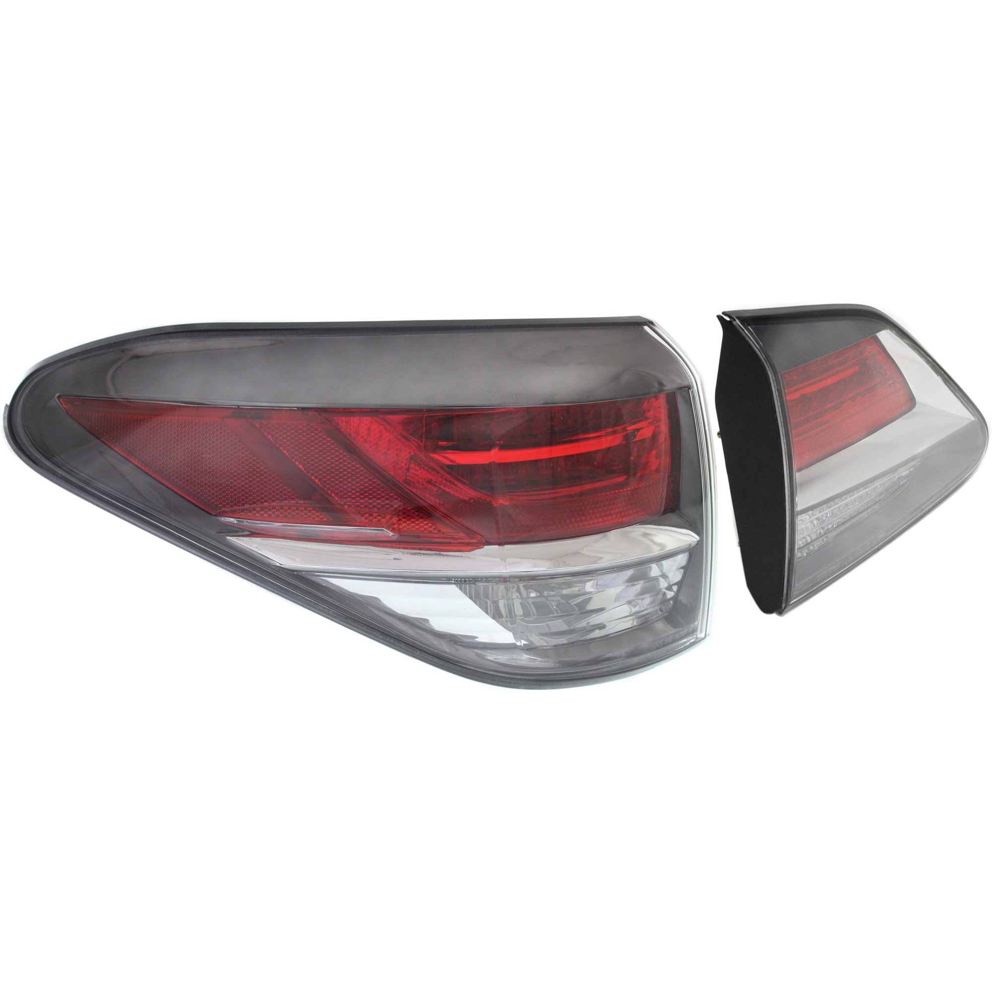 Tail Light Assembly Set for 2013-2015 Lexus RX350/RX450H, Left (Driver) Inner and Outer, Halogen, Canada-Built Vehicle Replacement
