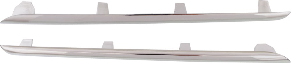 Chrome Grille Molding Pair/Set for Mercedes Benz E-Class 2014-2016, Lower Right (Passenger) and Left (Driver), with AMG Styling Package, Sedan/Wagon - Replacement