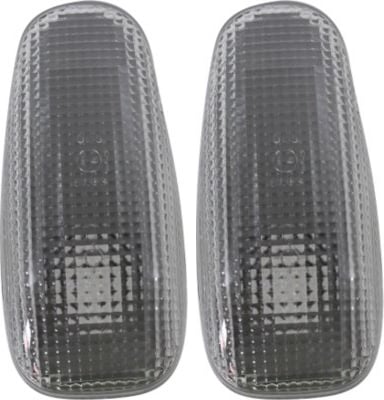 Front Side Marker Light Pair/Set for Mercedes-Benz CLK-Class (1998-2003), Includes Right (Passenger) and Left (Driver) Lens and Housing, Side Repeater Replacement
