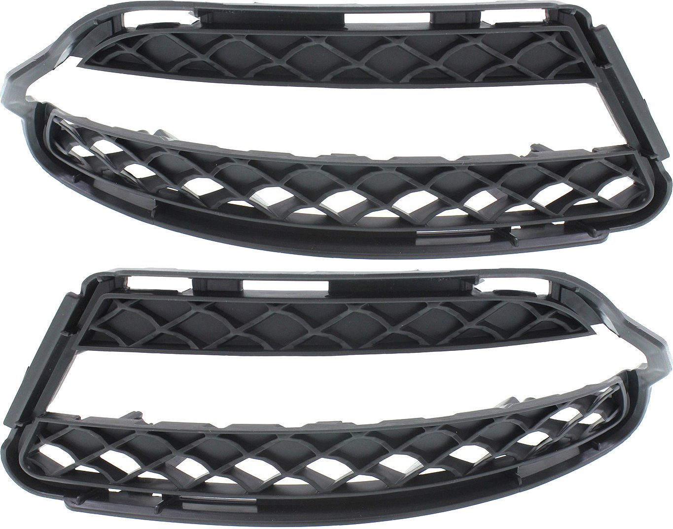 Front Fog Light Molding Pair/Set for Mercedes S-Class 2007-2013, Right (Passenger) and Left (Driver), Paint to Match, without Sport Package, Replacement