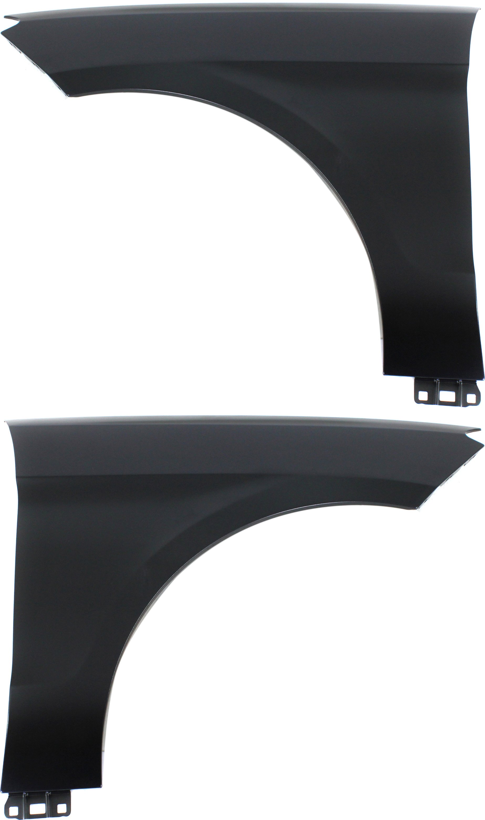 Front Fender Pair/Set for Mercedes-Benz M-Class 2012-2014, Right (Passenger) and Left (Driver), Aluminum, Excludes ML63 Model, Replacement