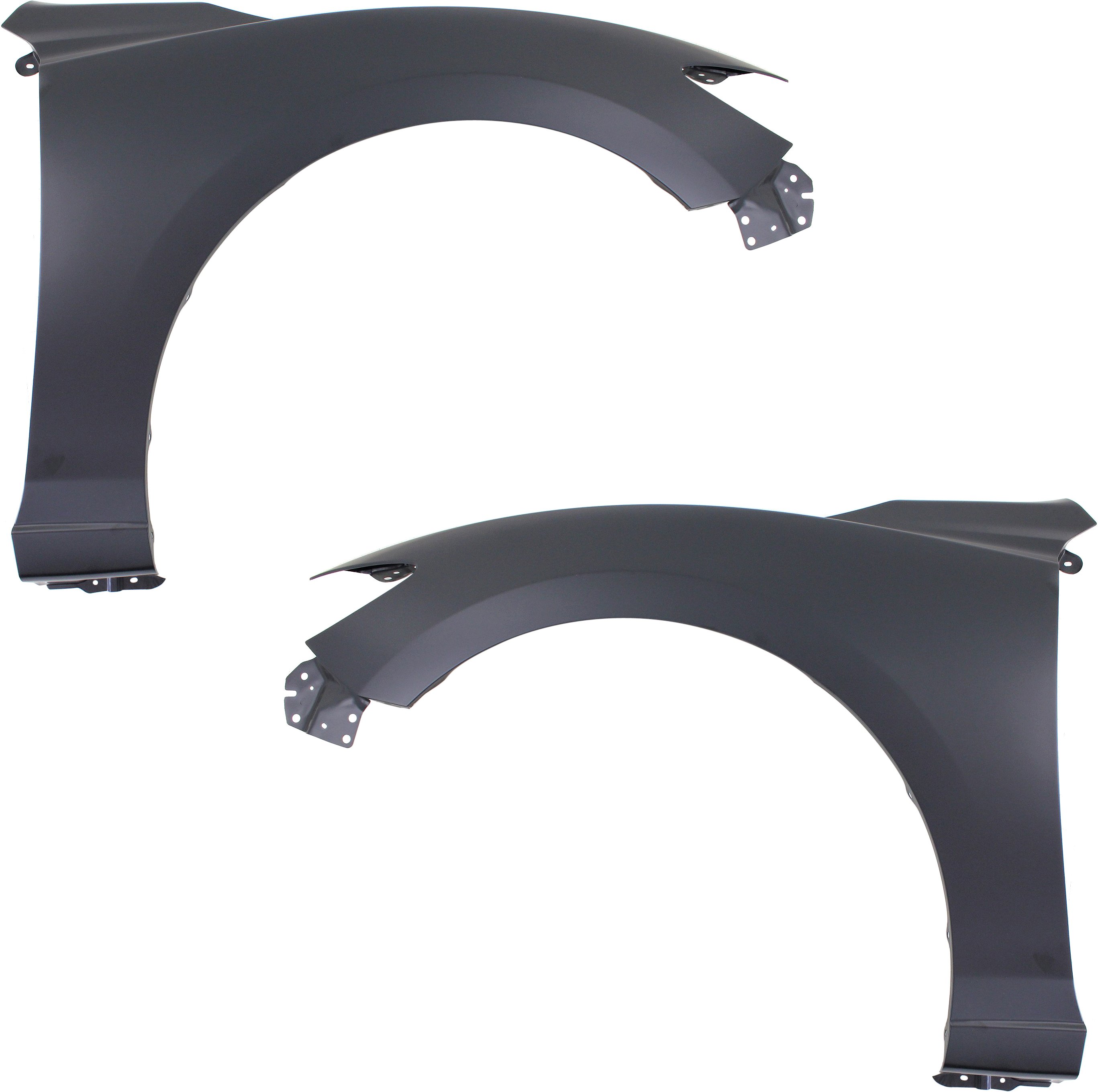 Front Fender Pair/Set for Mazda 6 2014-2021, Right (Passenger) and Left (Driver), Primed (Ready to Paint), Steel, without Side Light Hole, Replacement