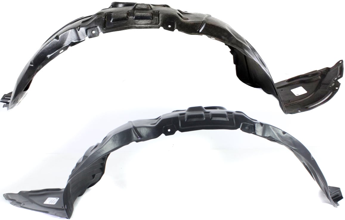 Front Fender Liner Pair/Set for 2010-2011 Mazda 3, Includes Right (Passenger) and Left (Driver) Sides, Replacement
