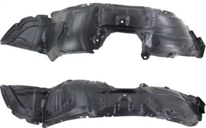 Front Fender Liner Pair/Set for 2010-2013 Mazda 3 Hatchback, 2.3L Engine, Right (Passenger) and Left (Driver) Side Replacement