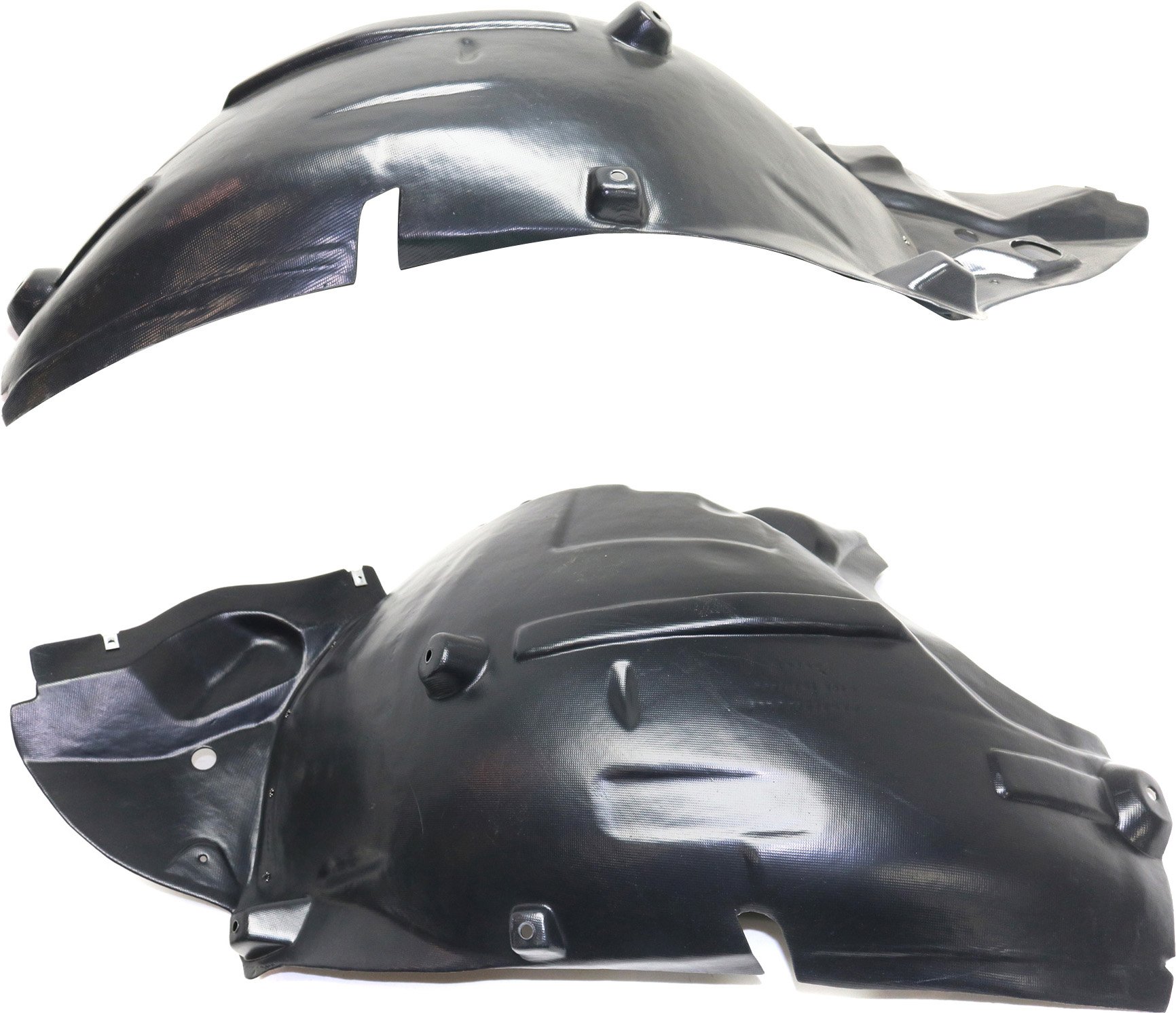 Front Fender Liner Pair/Set for 2014-2016 Mercedes-Benz E-Class Sedan/Wagon, Front Section, Right (Passenger) and Left (Driver), Excludes E63 Model - Replacement