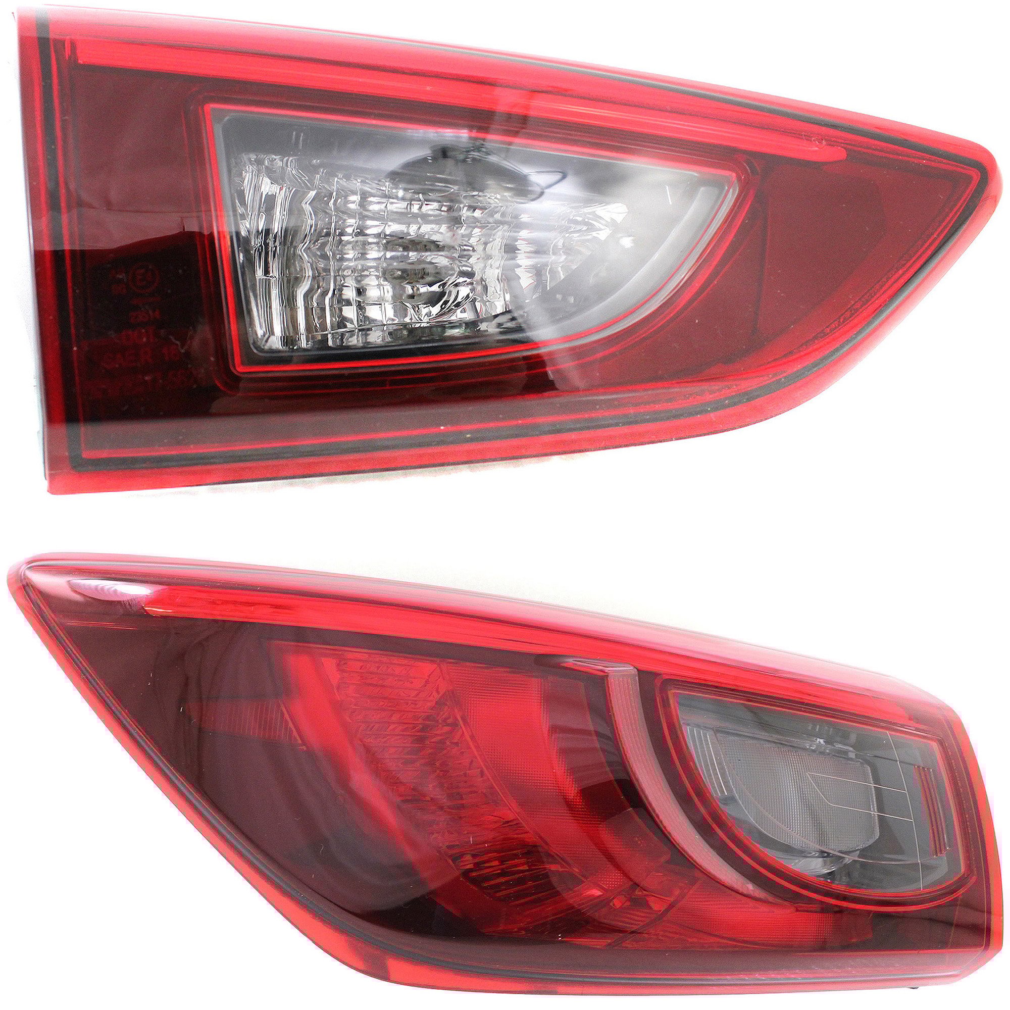 Tail Light Set for Mazda CX-3 2016-2022, Left (Driver), Inner and Outer, Halogen Replacement