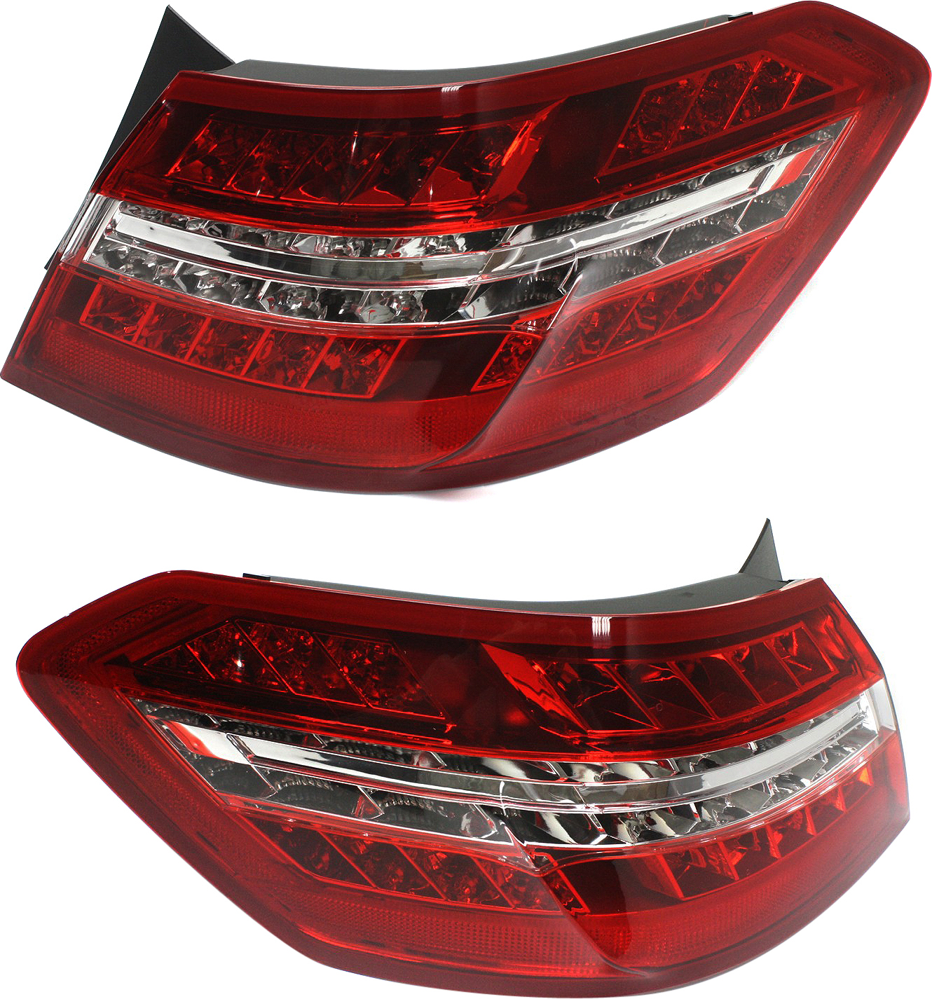 Tail Light Assembly for Mercedes-Benz E-Class Sedan/Hybrid 2010-2013, Right (Passenger) Outer, Set of 2, Replacement