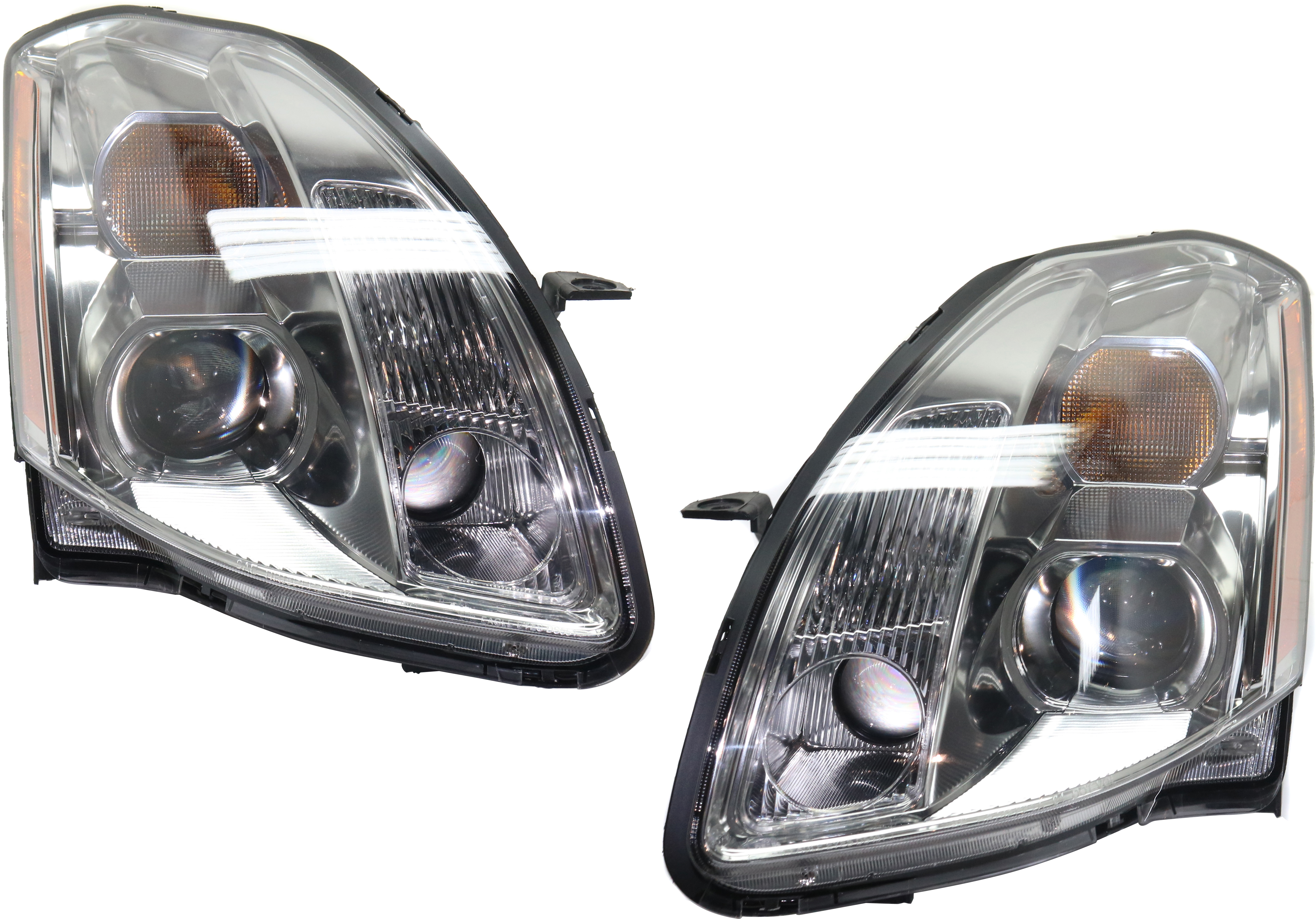 Headlight Assembly Pair/Set for 2004-2006 Nissan Maxima, Halogen, Includes Right (Passenger) and Left (Driver) Lights, Replacement